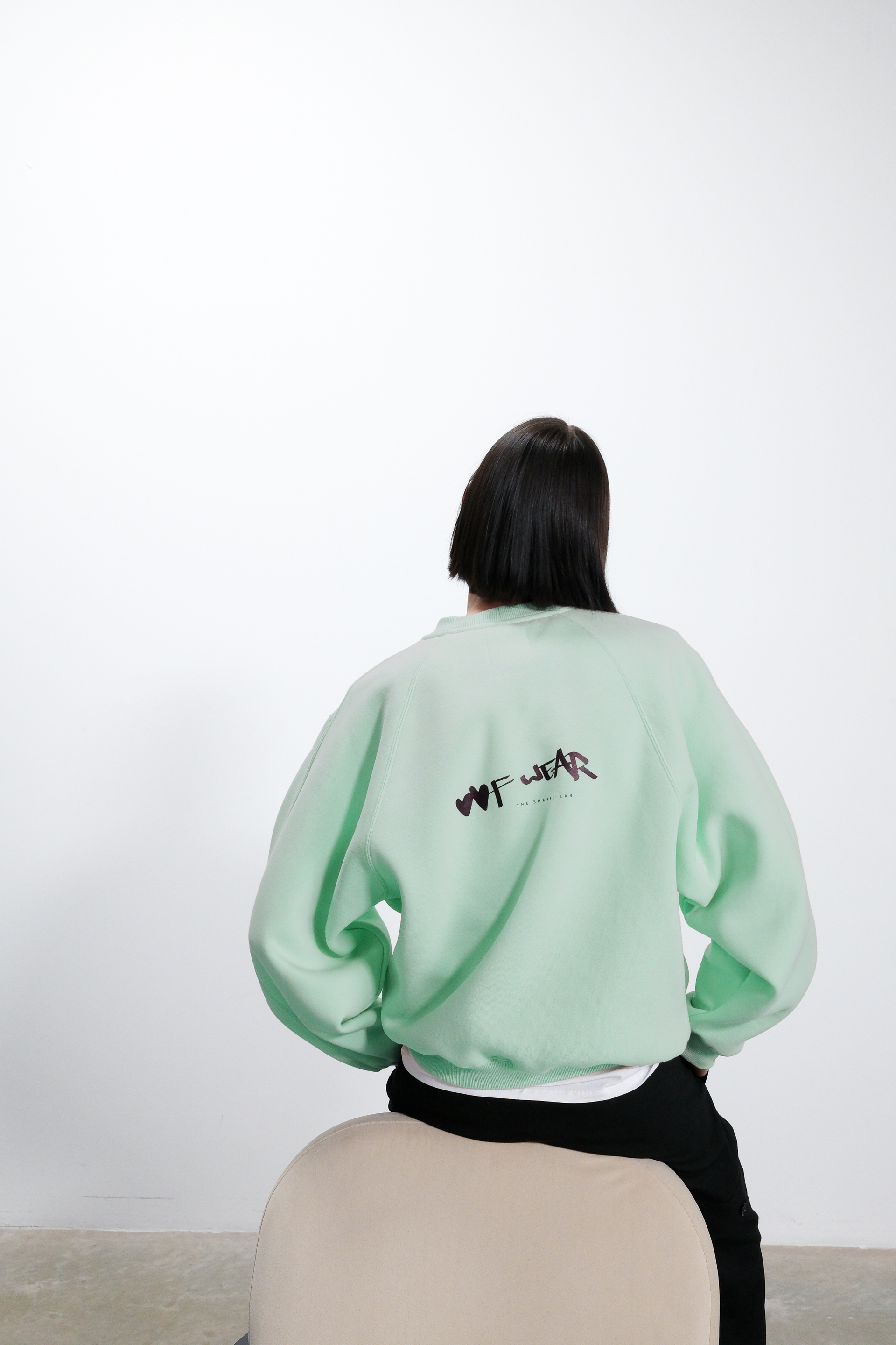 BRUSHED SWEATSHIRT WITH LOGO 4068  - AQUAMARINE - OOF WEAR