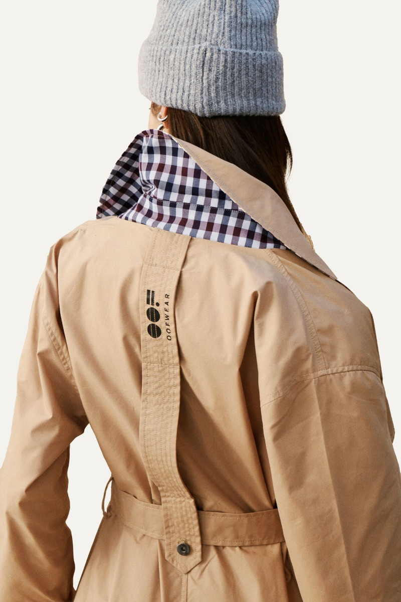 LONG TRENCH COAT IN LIGHT COTTON GABARDINE 9203 - NATURAL - OOF WEAR