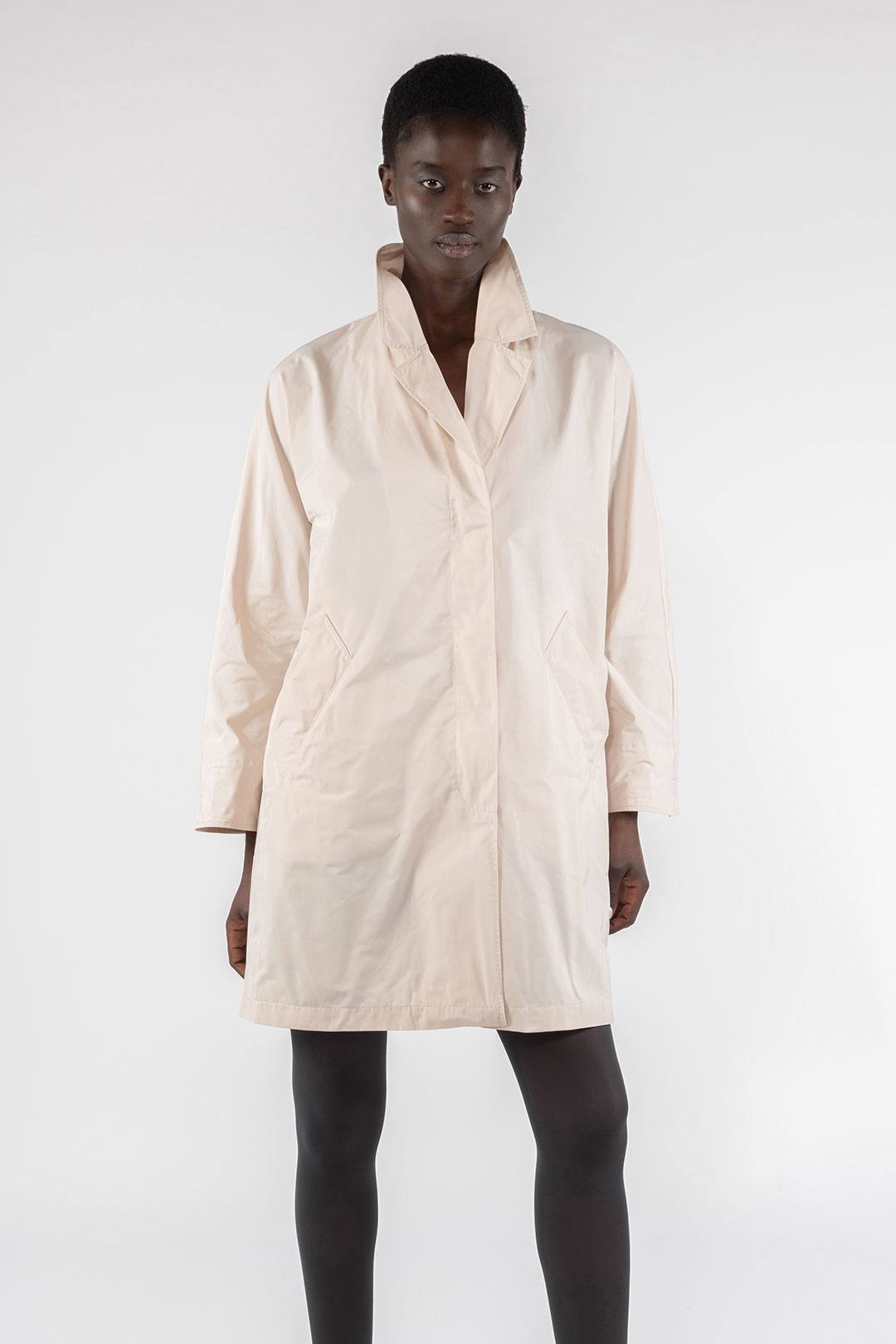TRENCH 9138 IN NYLON MEMORY - PANNA - OOF WEAR