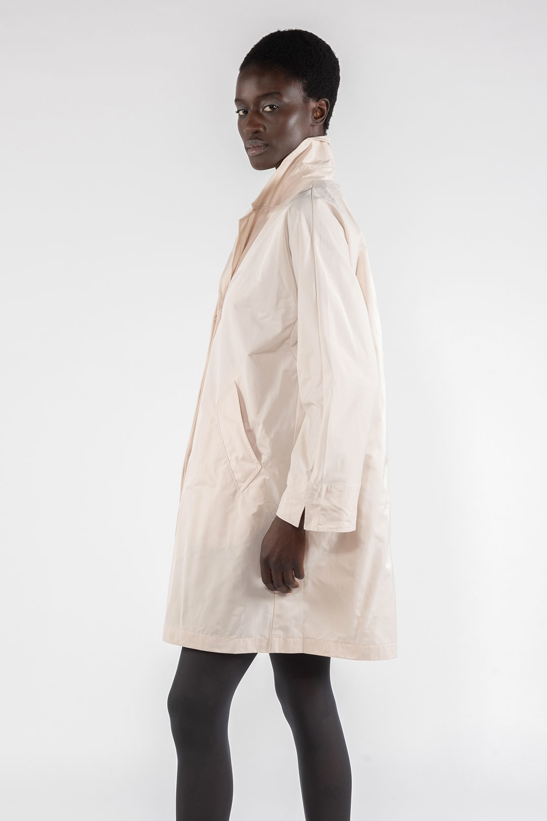 TRENCH 9138 IN NYLON MEMORY - PANNA - OOF WEAR