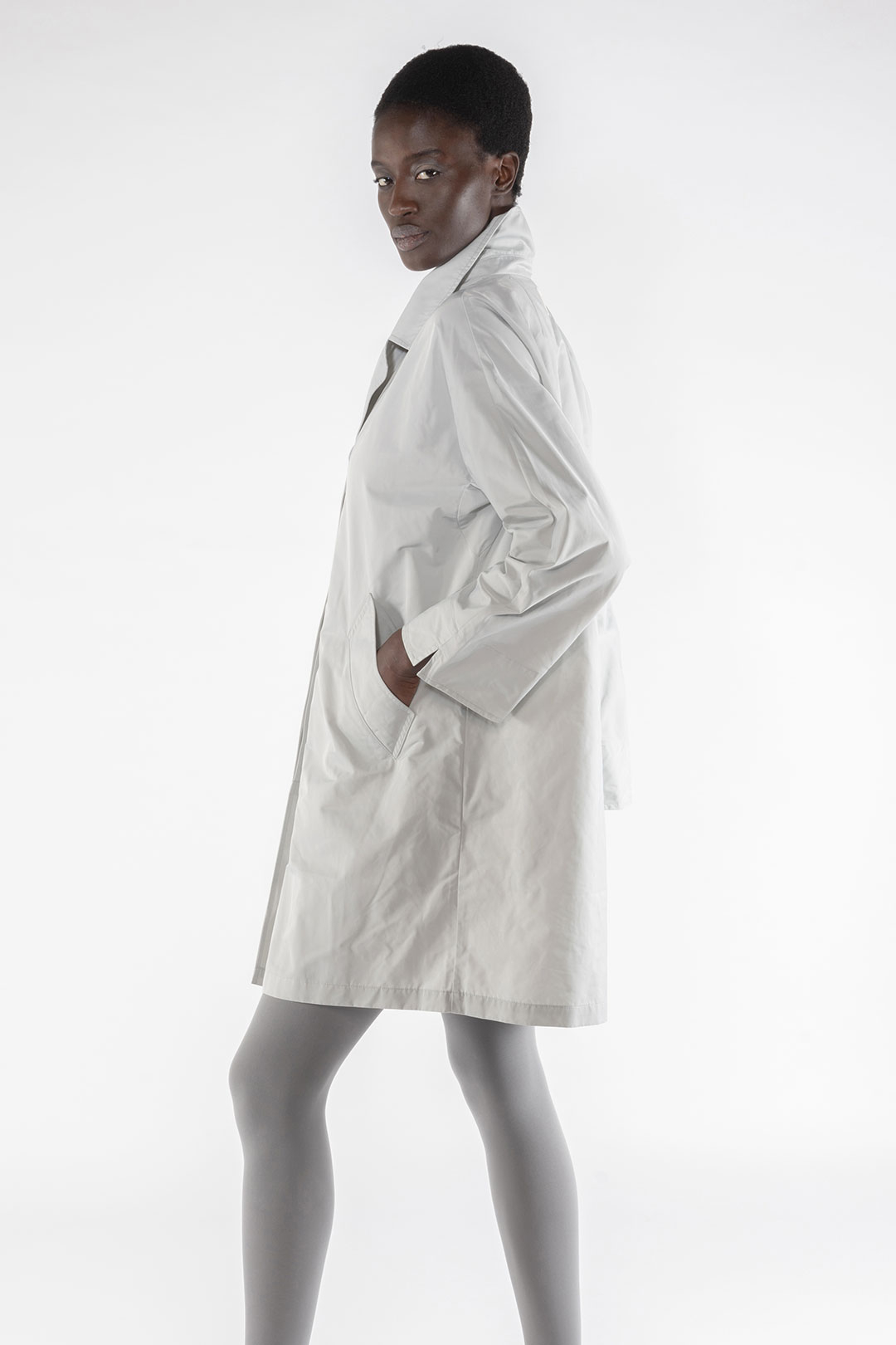 TRENCH 9138 IN NYLON MEMORY - DIGITAL GREY - OOF WEAR