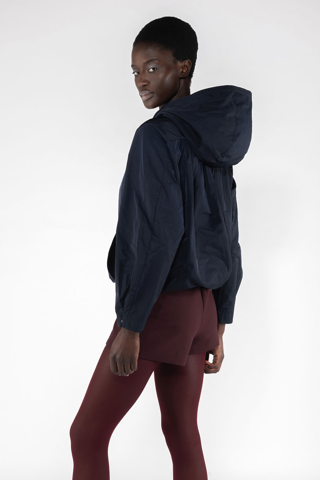 MEMORY NYLON SHORT JACKET 9139 - DARK BLUE - OOF WEAR
