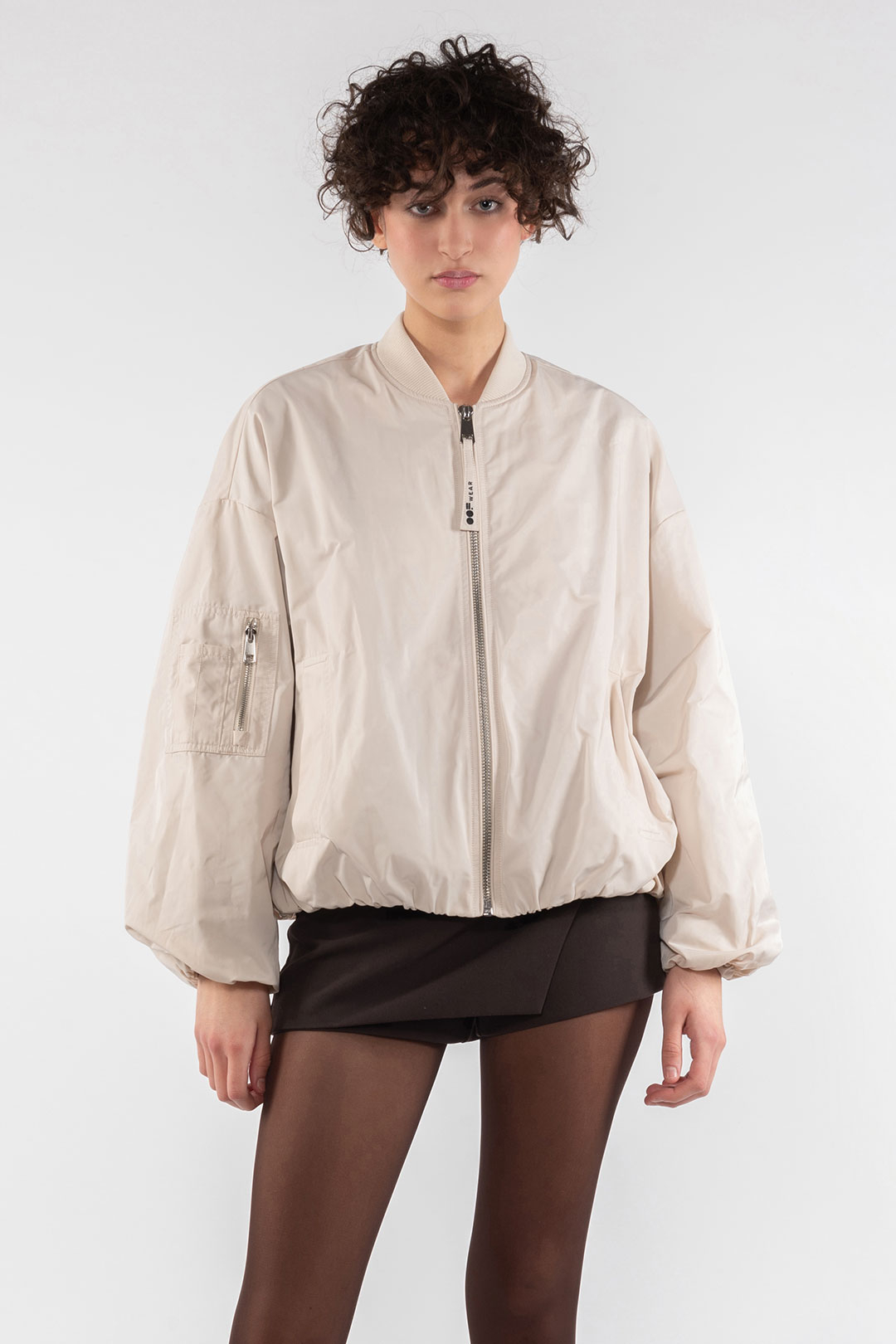 MEMORY NYLON BOMBER JACKET 9271 - CREAM - OOF WEAR