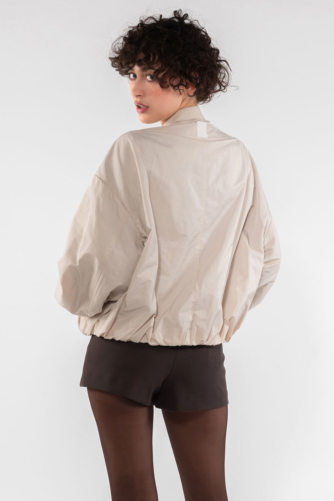 MEMORY NYLON BOMBER JACKET 9271 - CREAM - OOF WEAR