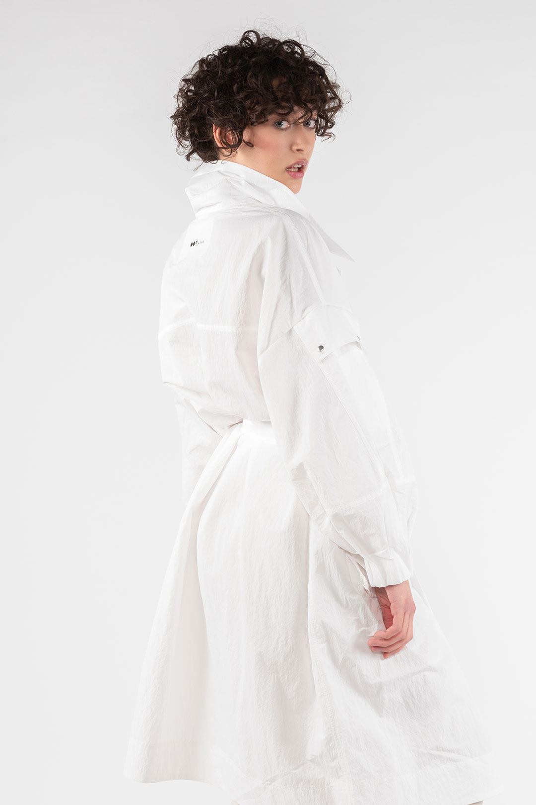 NYLON TRENCH COAT 9276 - OPTICAL WHITE - OOF WEAR