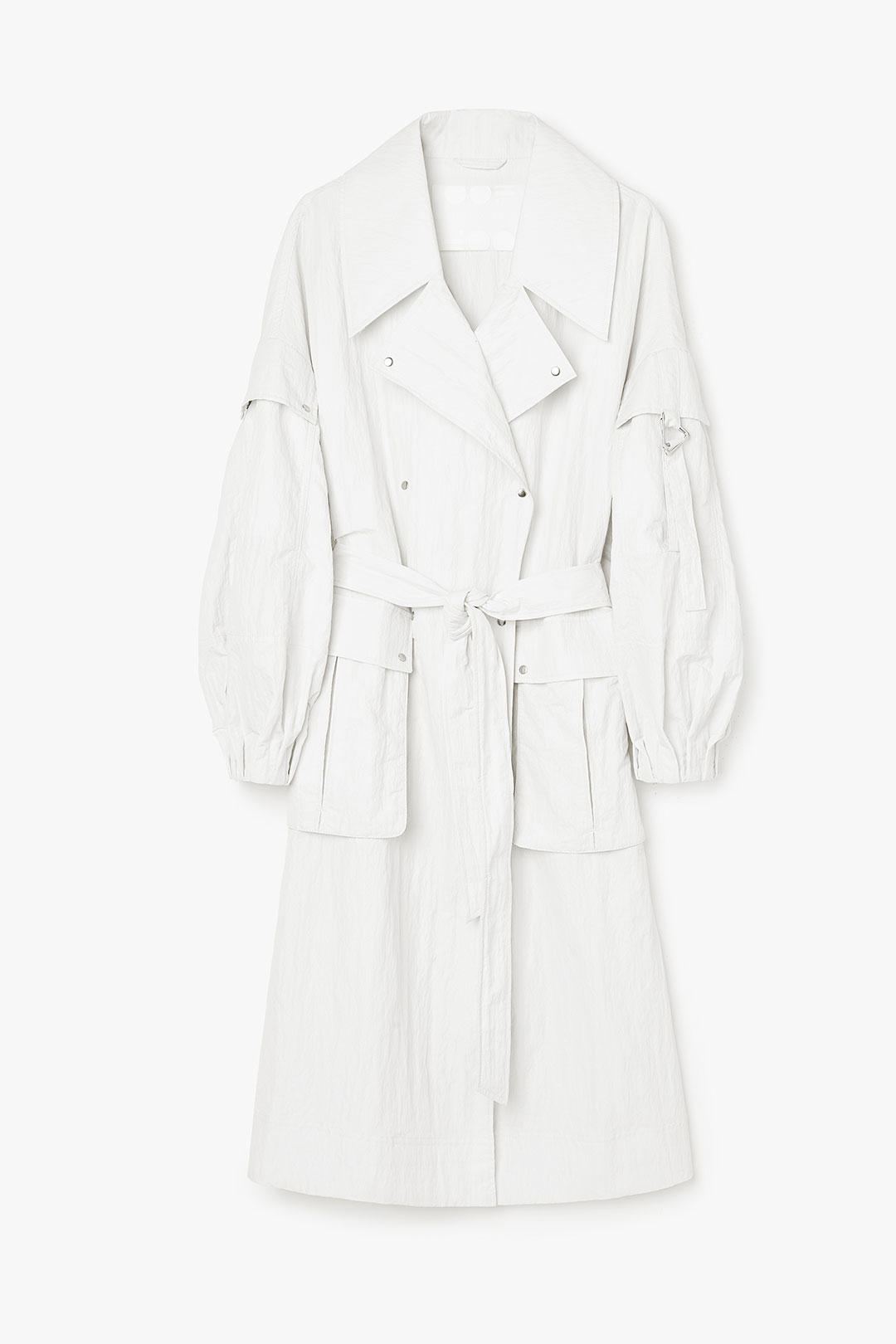 NYLON TRENCH COAT 9276 - OPTICAL WHITE - OOF WEAR