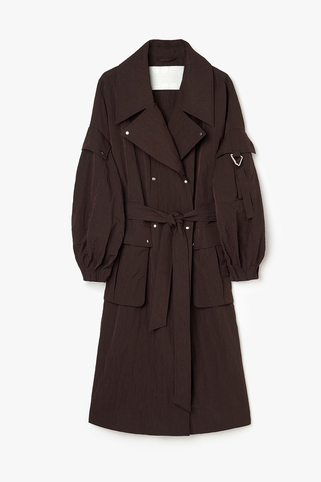 NYLON TRENCH COAT 9276 - DARK CHOCOLATE - OOF WEAR