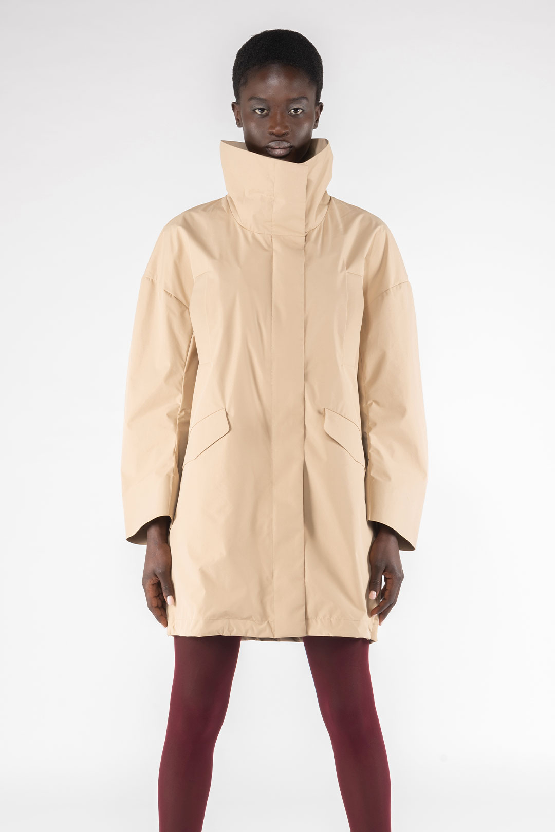 WATER REPELLENT LONG JACKET  9279 - SAND - OOF WEAR