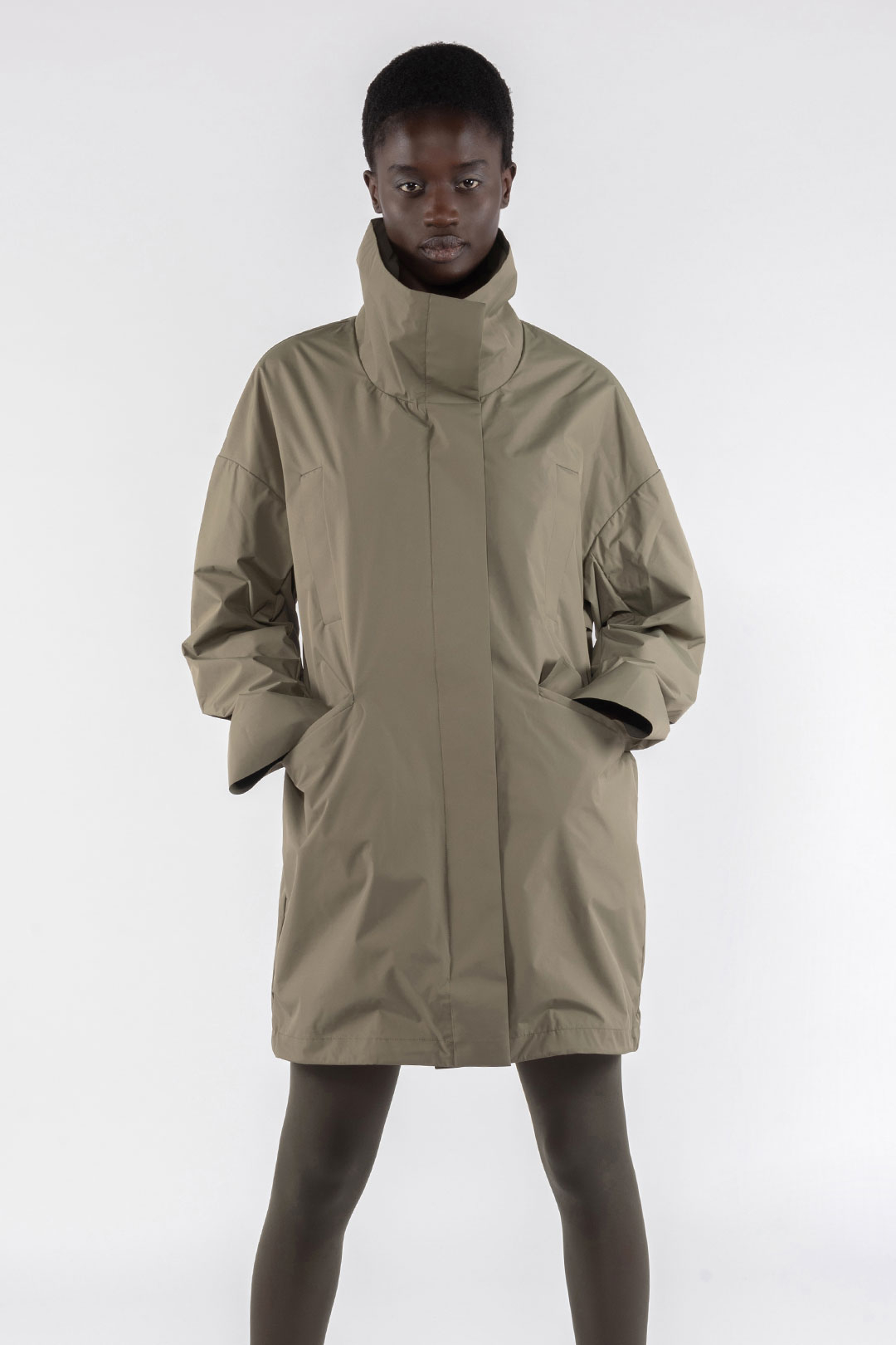 WATER REPELLENT LONG JACKET  9279 - ARMY GREEN - OOF WEAR