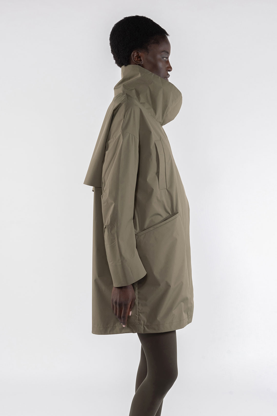 WATER REPELLENT LONG JACKET  9279 - ARMY GREEN - OOF WEAR