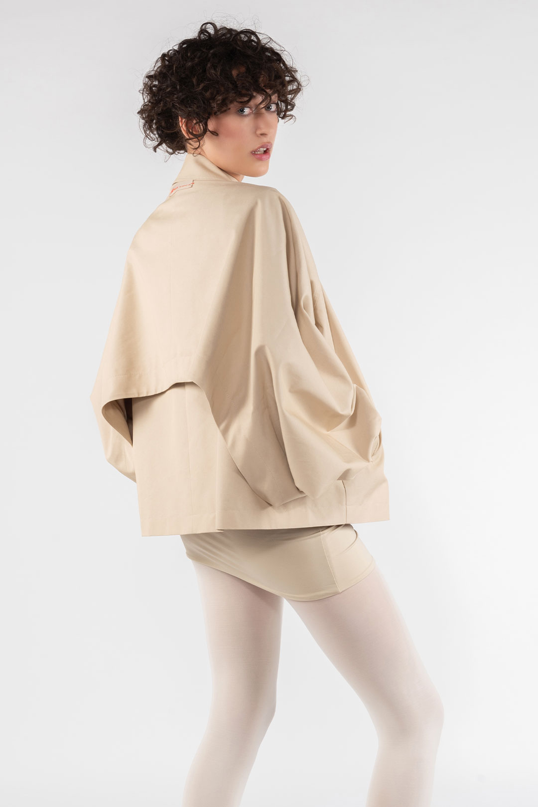 GABARDINE MODULAR TRENCH COAT 9284 - BEIGE - OOF WEAR