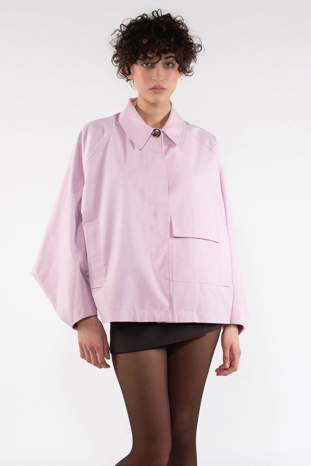 GABARDINE MODULAR TRENCH COAT 9284 - LIGHT LILAC - OOF WEAR