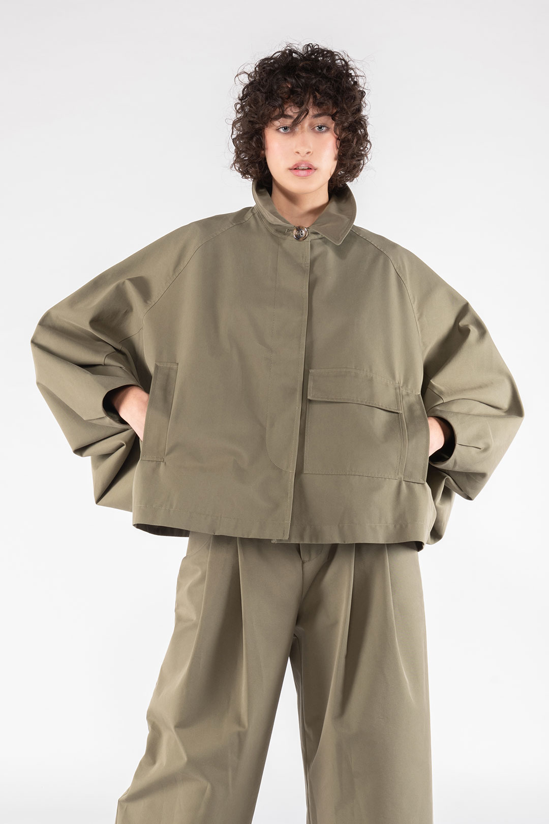 GABARDINE MODULAR TRENCH COAT 9284 - ARMY GREEN - OOF WEAR