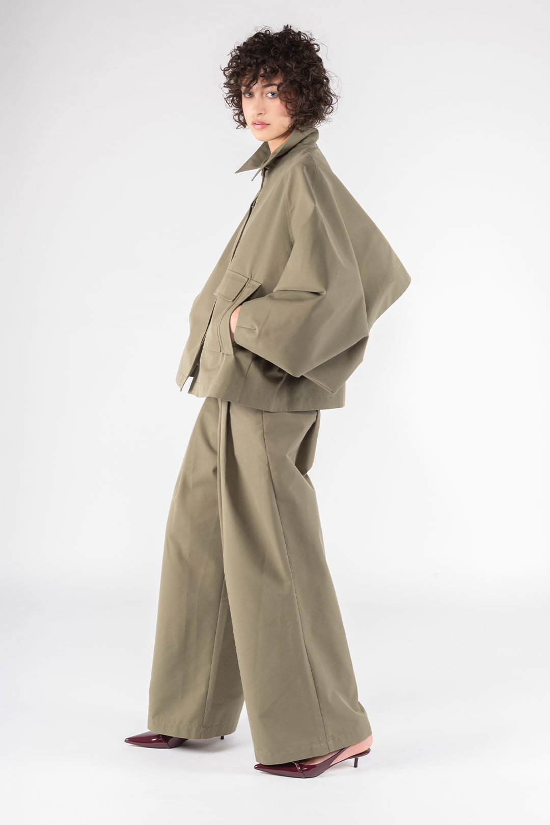 GABARDINE MODULAR TRENCH COAT 9284 - ARMY GREEN - OOF WEAR