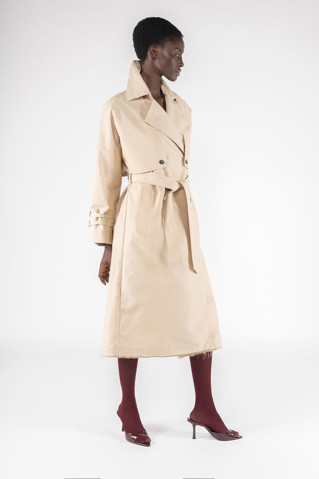 GABARDINE 2 IN 1 TRENCH COAT 9285 - BEIGE - OOF WEAR