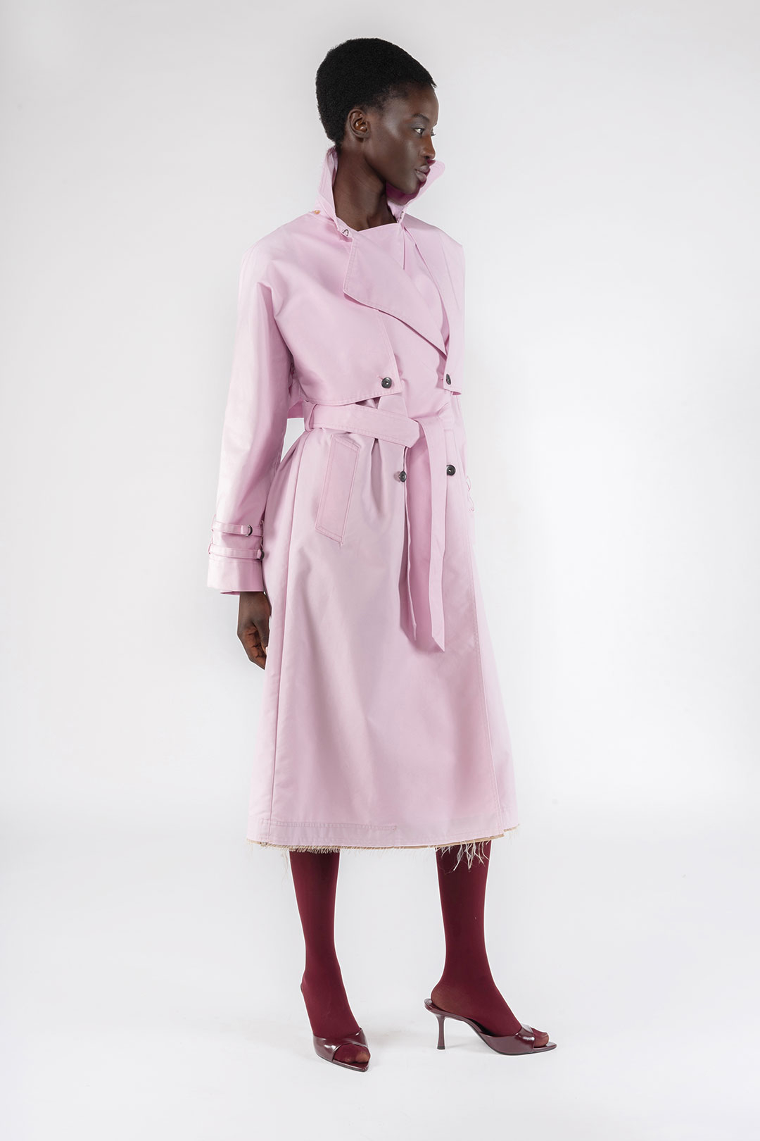 TRENCH 2 IN 1 9285 IN GABARDINA - LILLA CHIARO - OOF WEAR