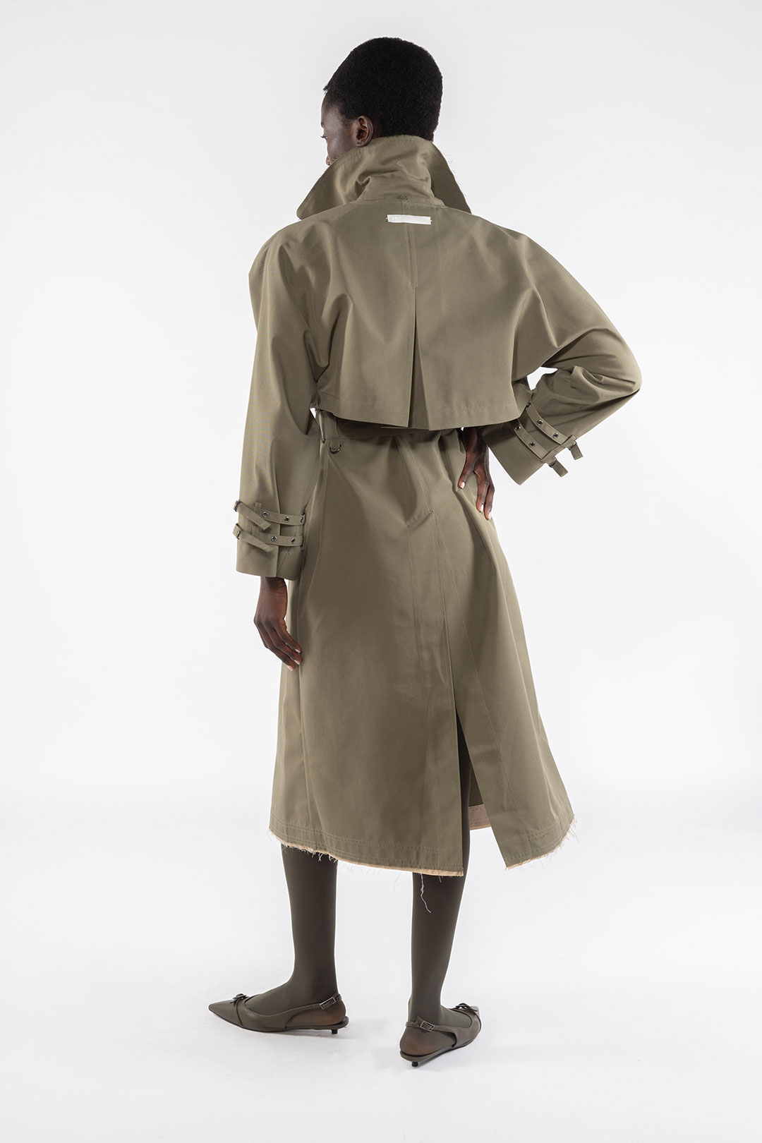 GABARDINE 2 IN 1 TRENCH COAT 9285 - ARMY GREEN - OOF WEAR
