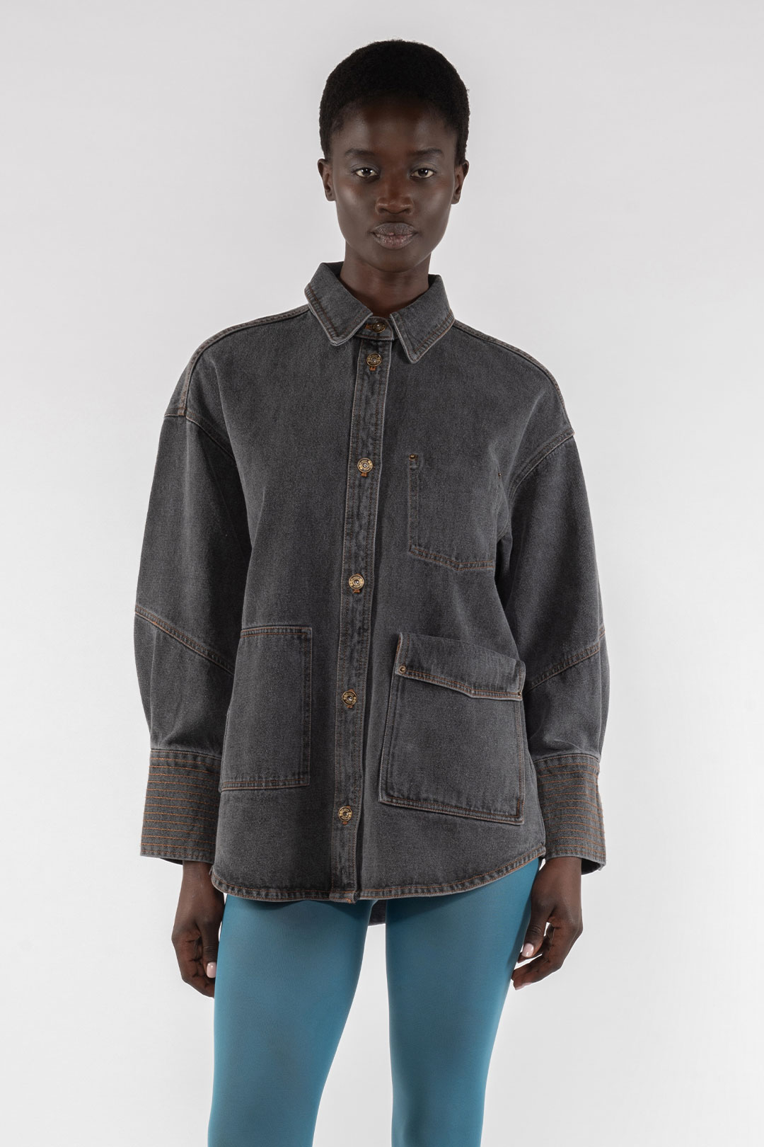 DENIM SHIRT 9286 - GREY - OOF WEAR