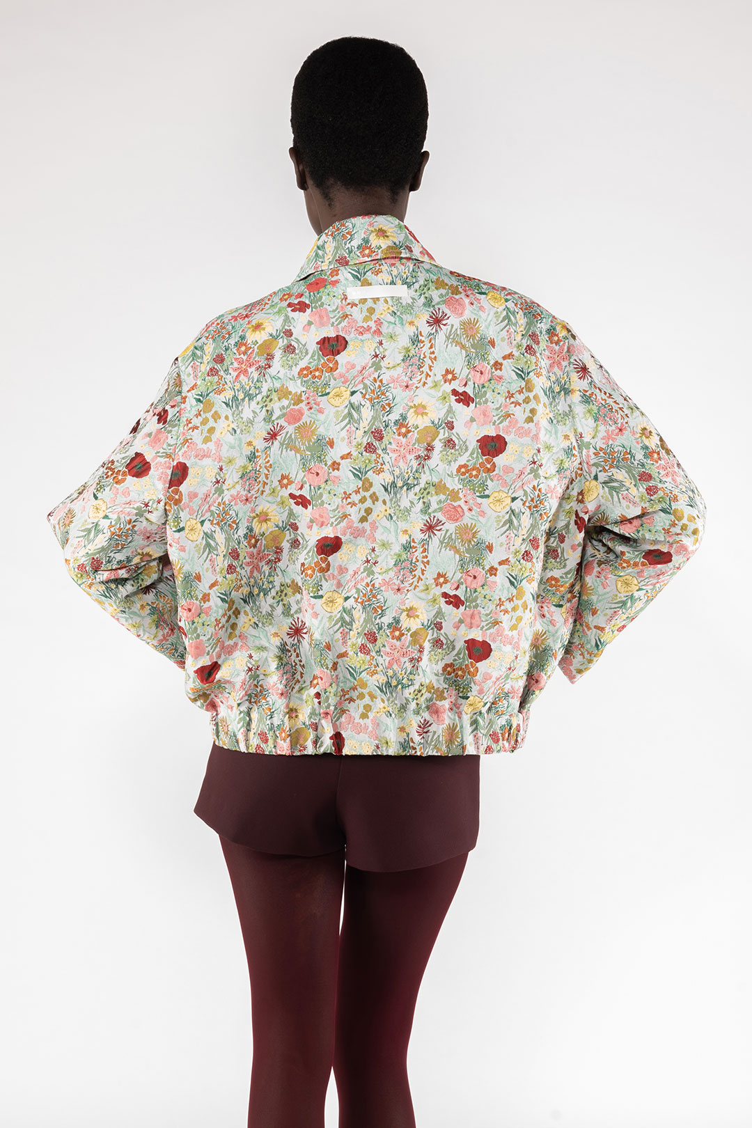 GIACCA CORTA 9290 IN TESSUTO JACQUARD ACCOPPIATO - BIANCO/MULTICOLOR - OOF WEAR