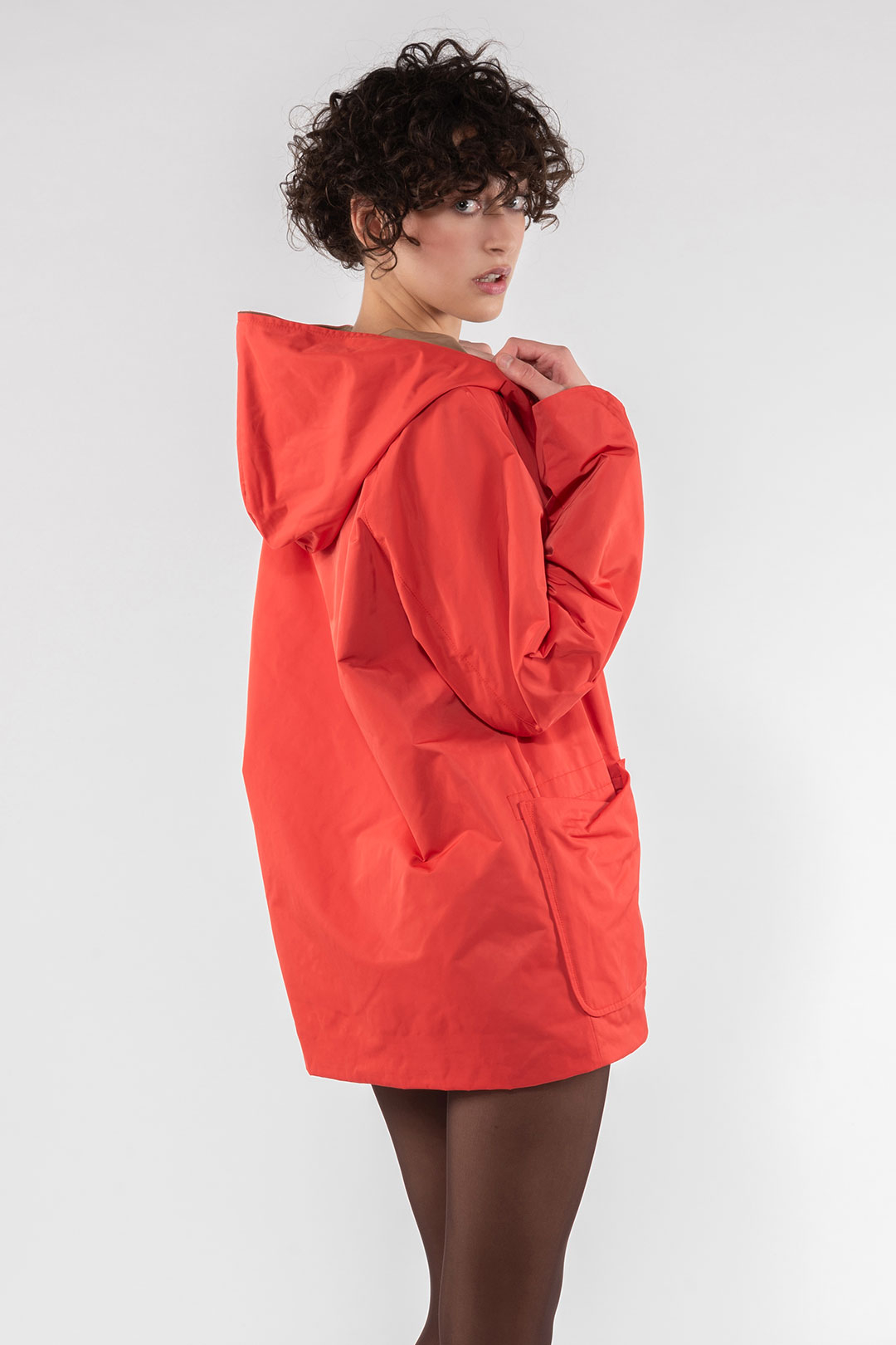 MEMORY NYLON REVERSIBLE JACKET 9411 - FLAME/CAMEL - OOF WEAR