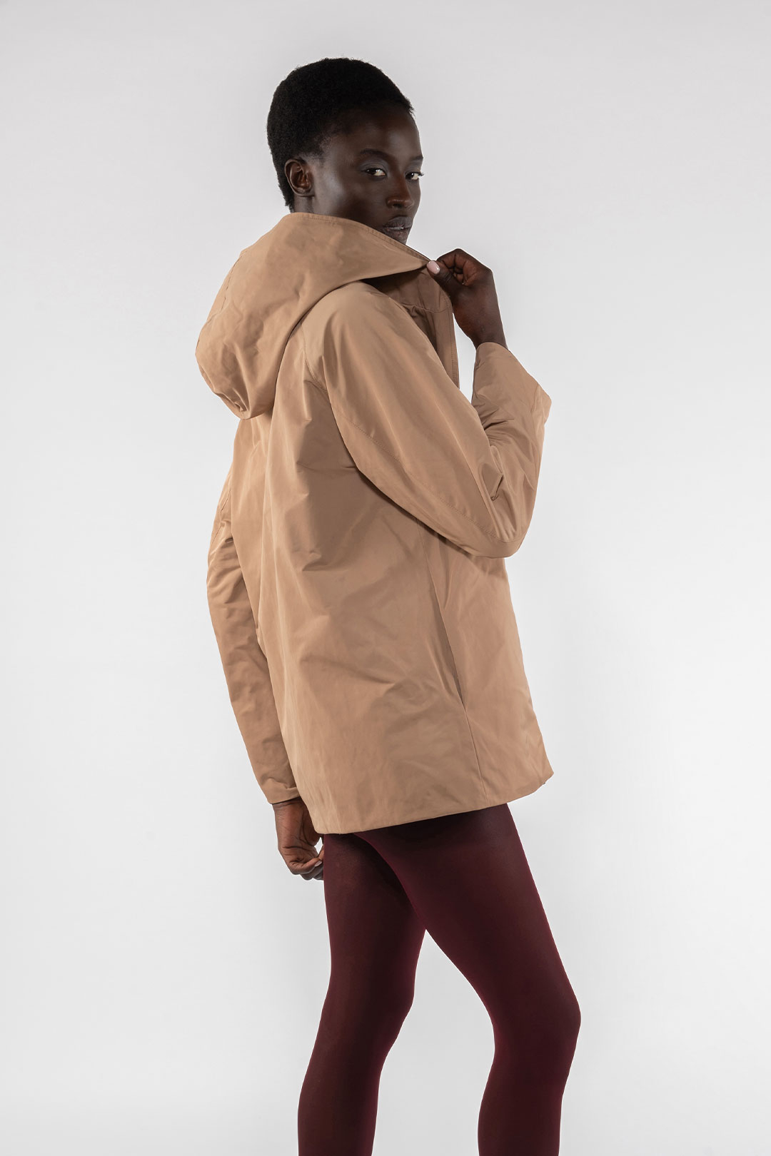 MEMORY NYLON REVERSIBLE JACKET 9411 - MIDNIGHT BLUE/CAMEL - OOF WEAR