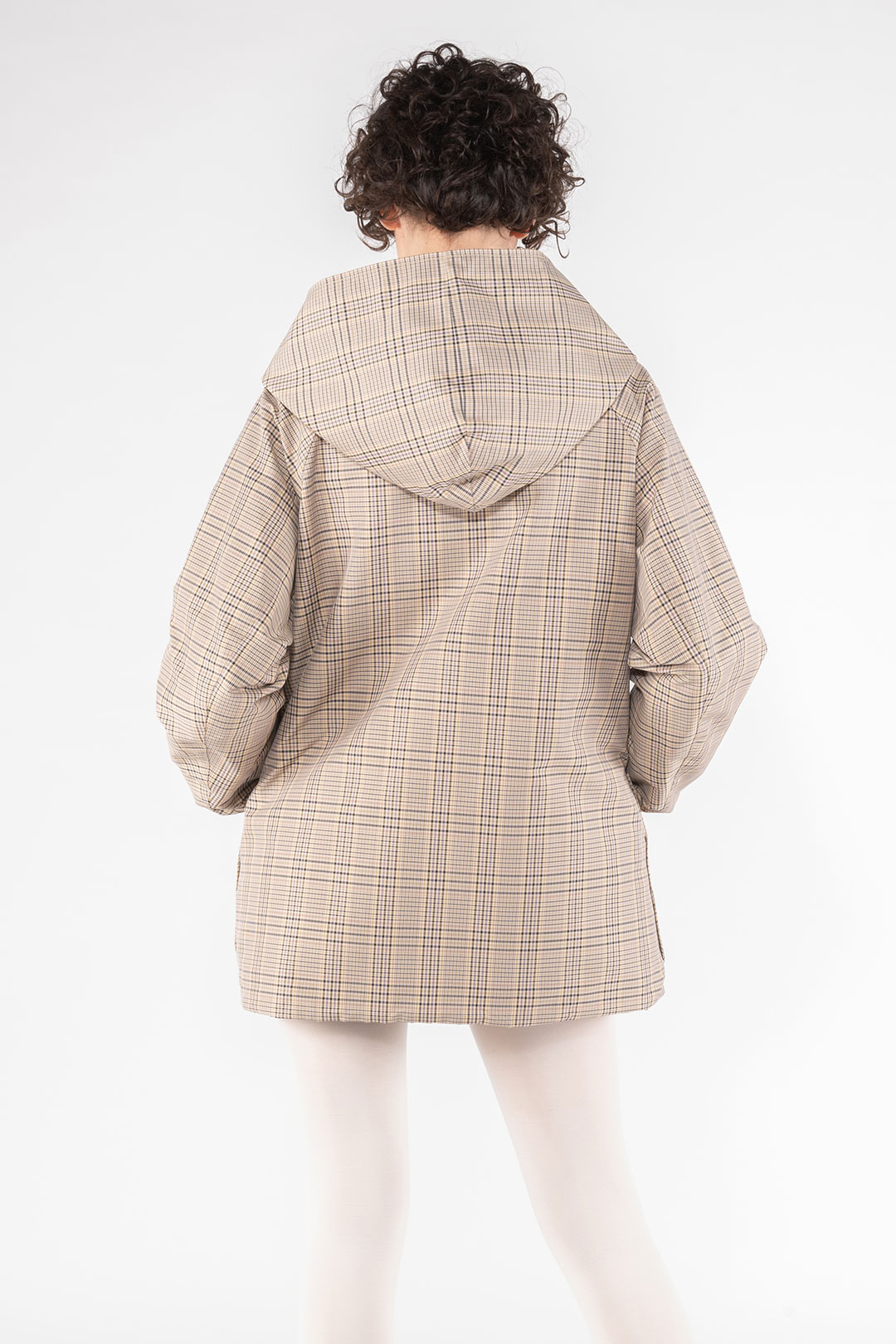 GIACCA REVERSIBILE 9411 IN NYLON MEMORY CHECK - LILLA/CAMMELLO - OOF WEAR