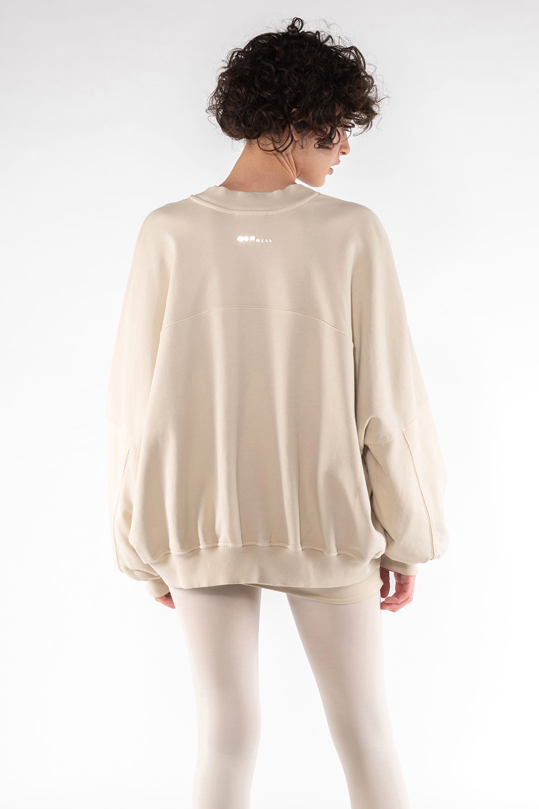 COTTON BOMBER SWEATSHIRT  4080 - BEIGE - OOF WEAR