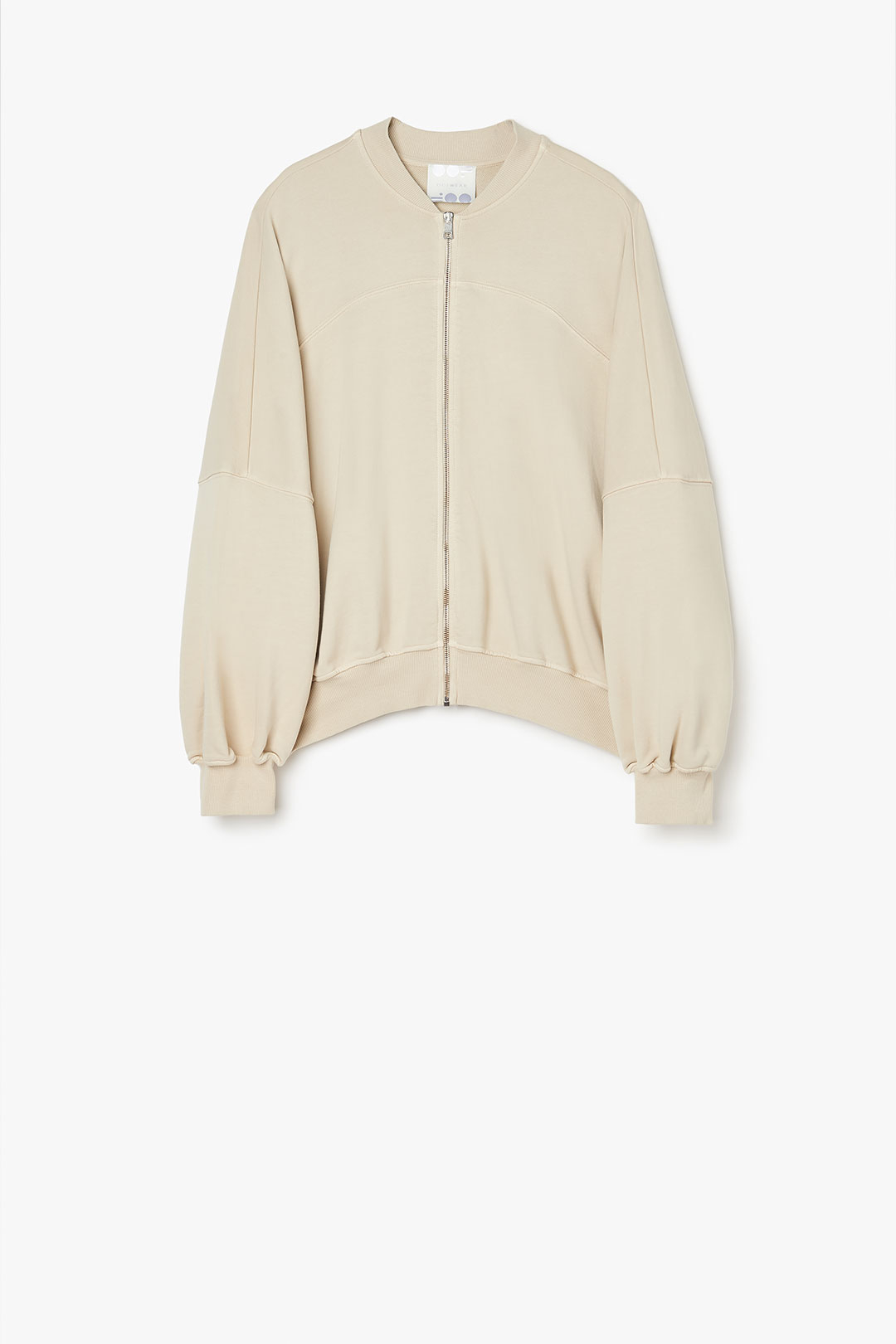 COTTON BOMBER SWEATSHIRT  4080 - BEIGE - OOF WEAR