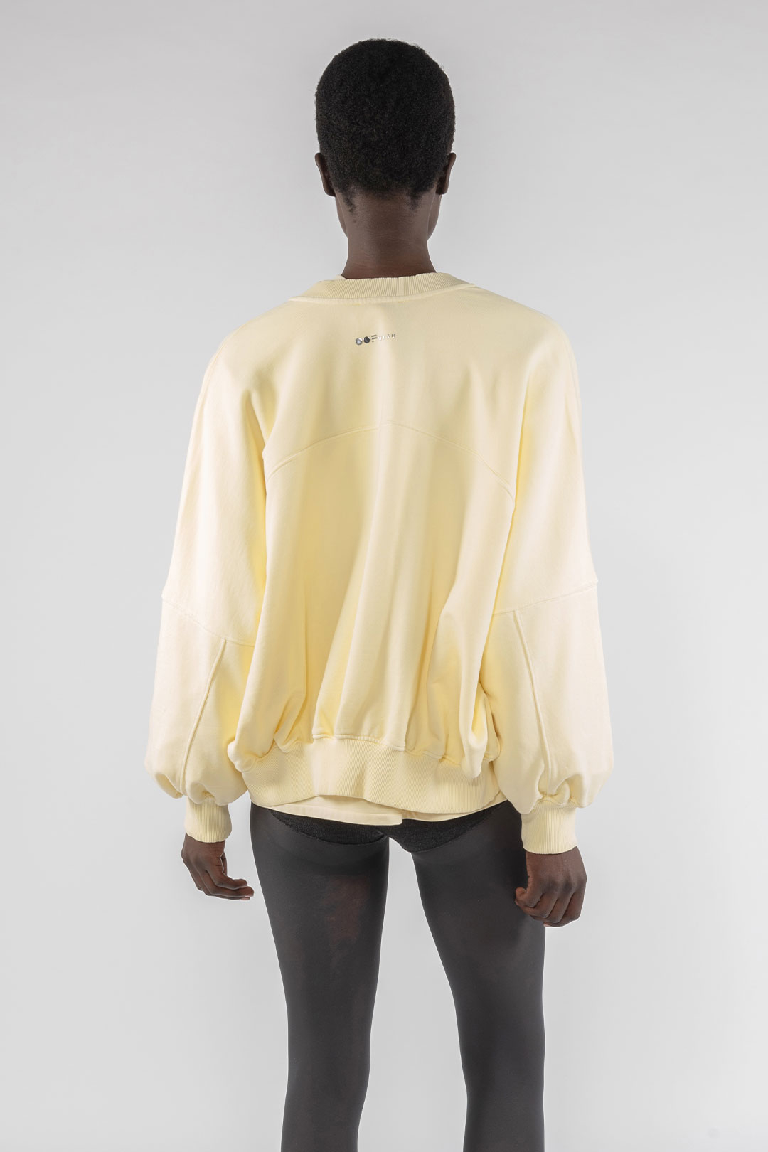 COTTON BOMBER SWEATSHIRT  4080 - PASTEL YELLOW - OOF WEAR