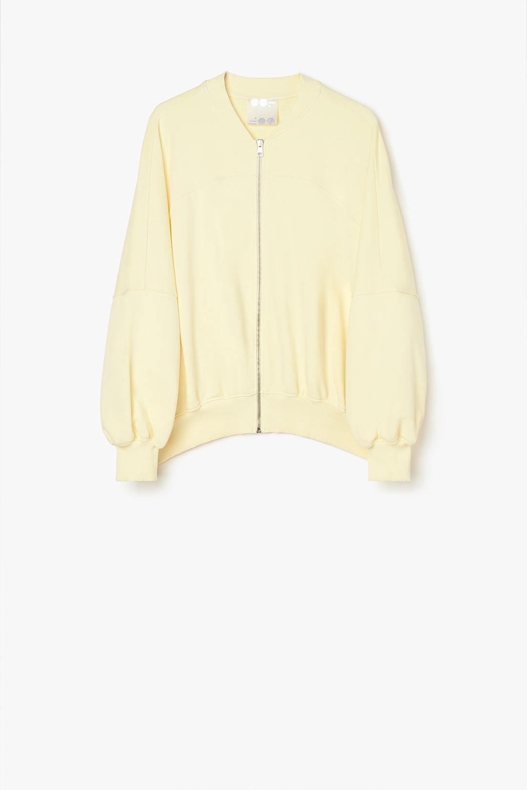 COTTON BOMBER SWEATSHIRT  4080 - PASTEL YELLOW - OOF WEAR