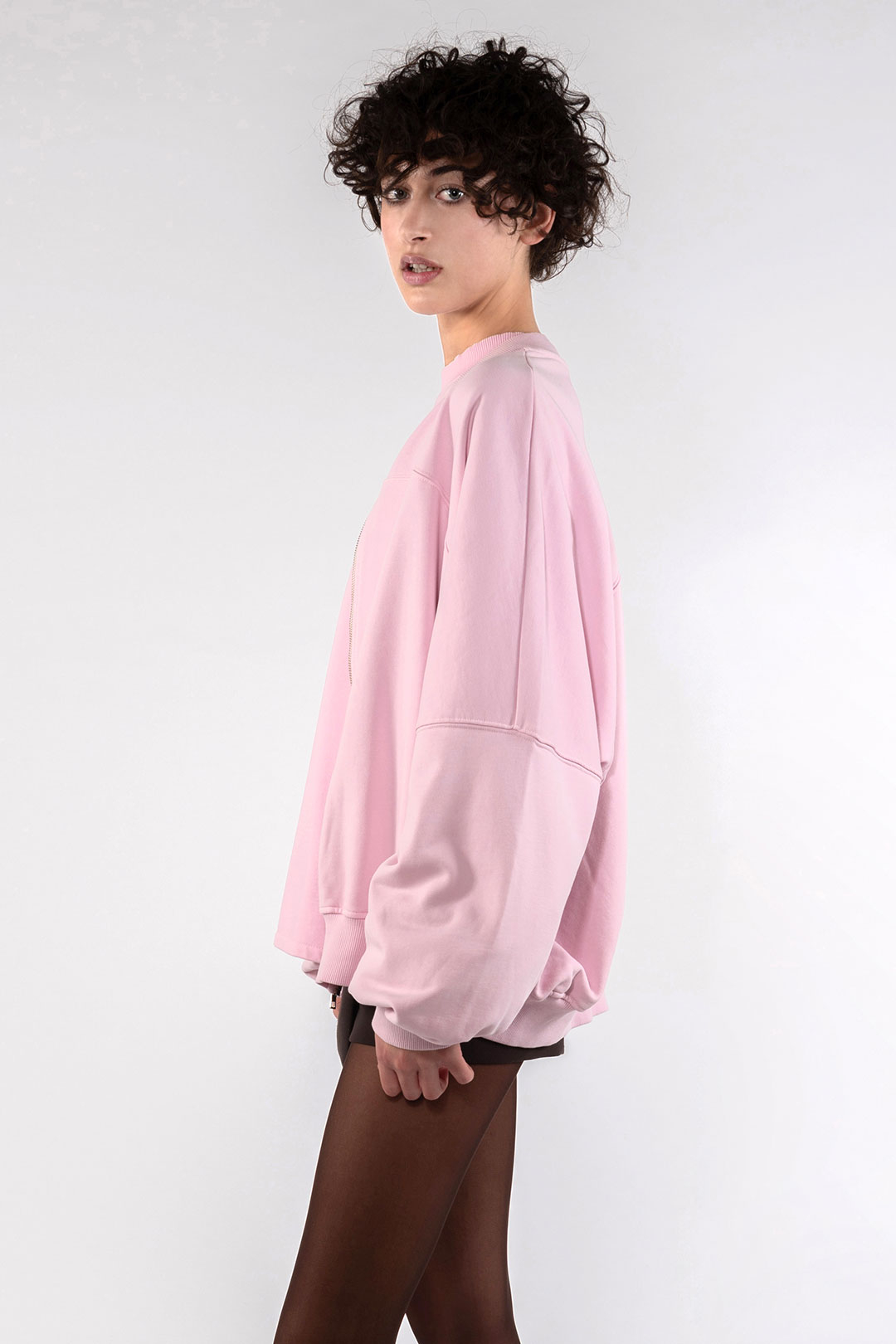 COTTON BOMBER SWEATSHIRT  4080 - LIGHT LILAC - OOF WEAR