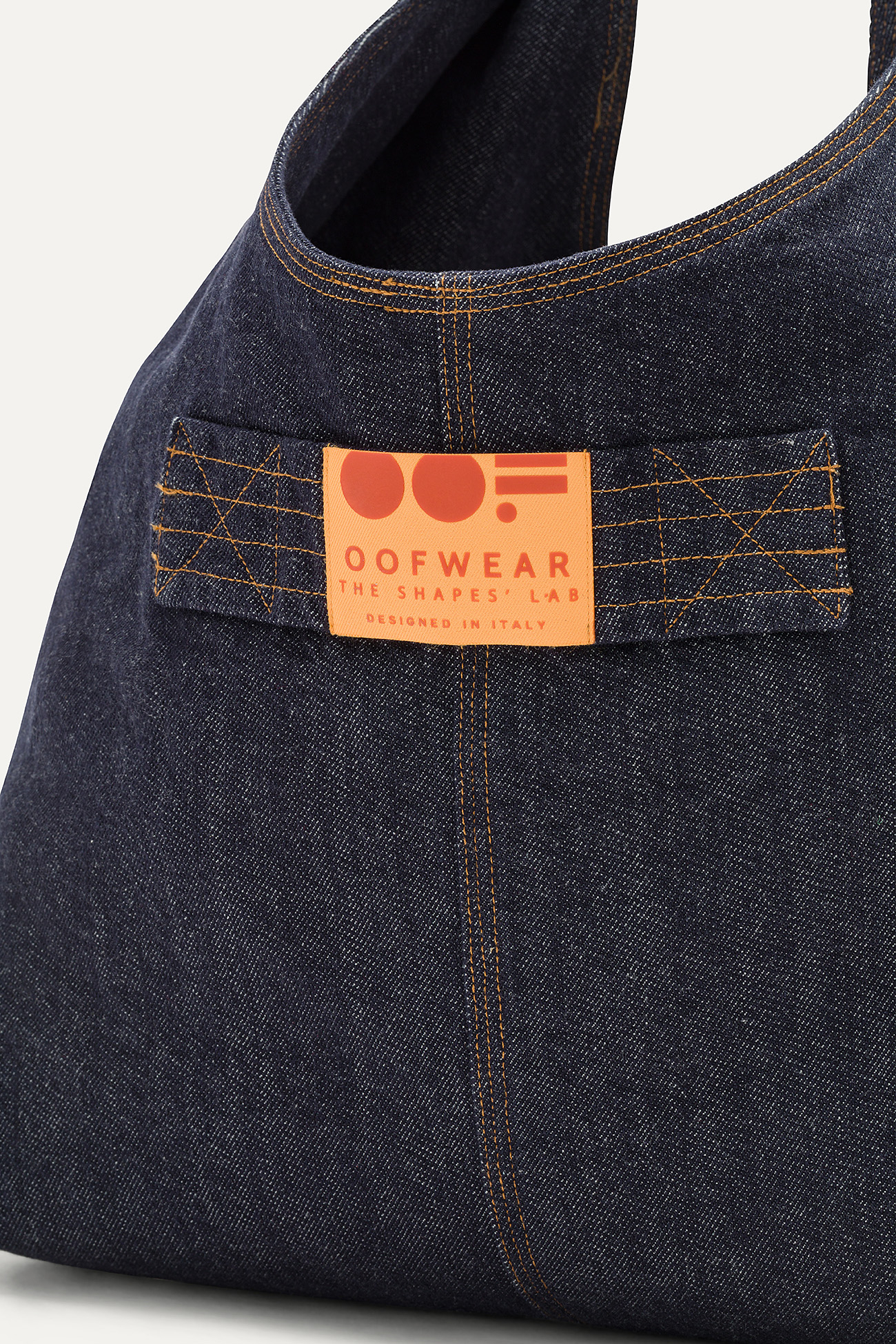 BORSA CON TASCHE IN DENIM LAVATO 3085 - BLU SCURO - OOF WEAR