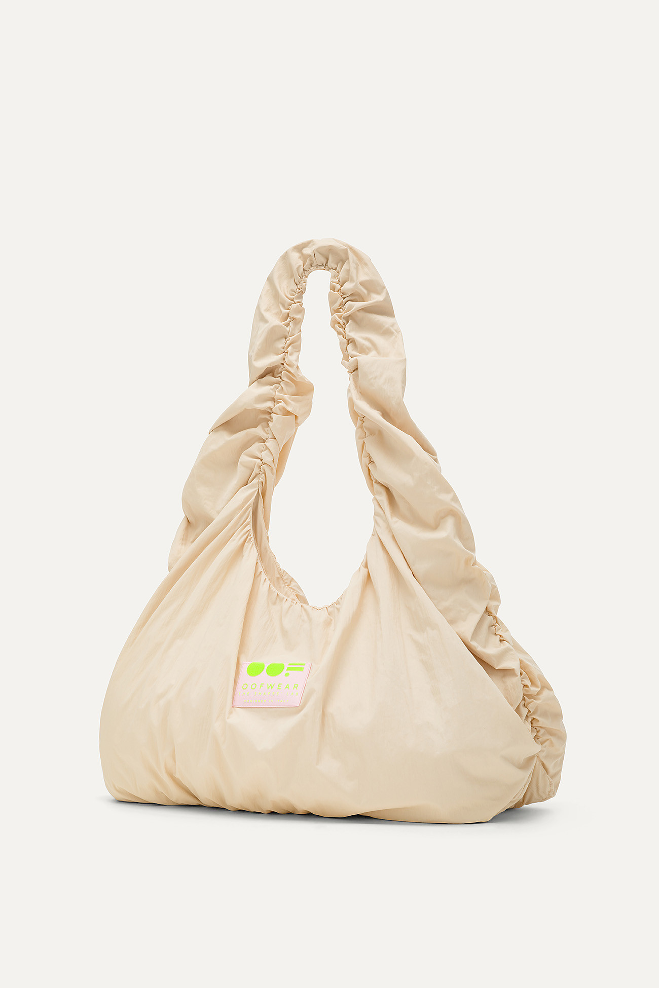SHOULDER BAG IN CRINKLE NYLON WATER REPELLENT 3079 - CREAM - OOF WEAR
