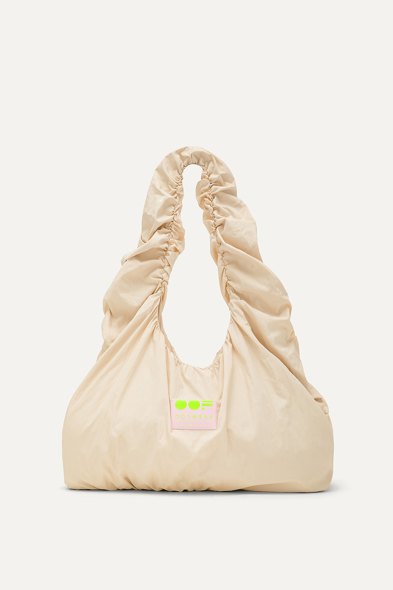 SHOULDER BAG IN CRINKLE NYLON WATER REPELLENT 3079 - CREAM - OOF WEAR