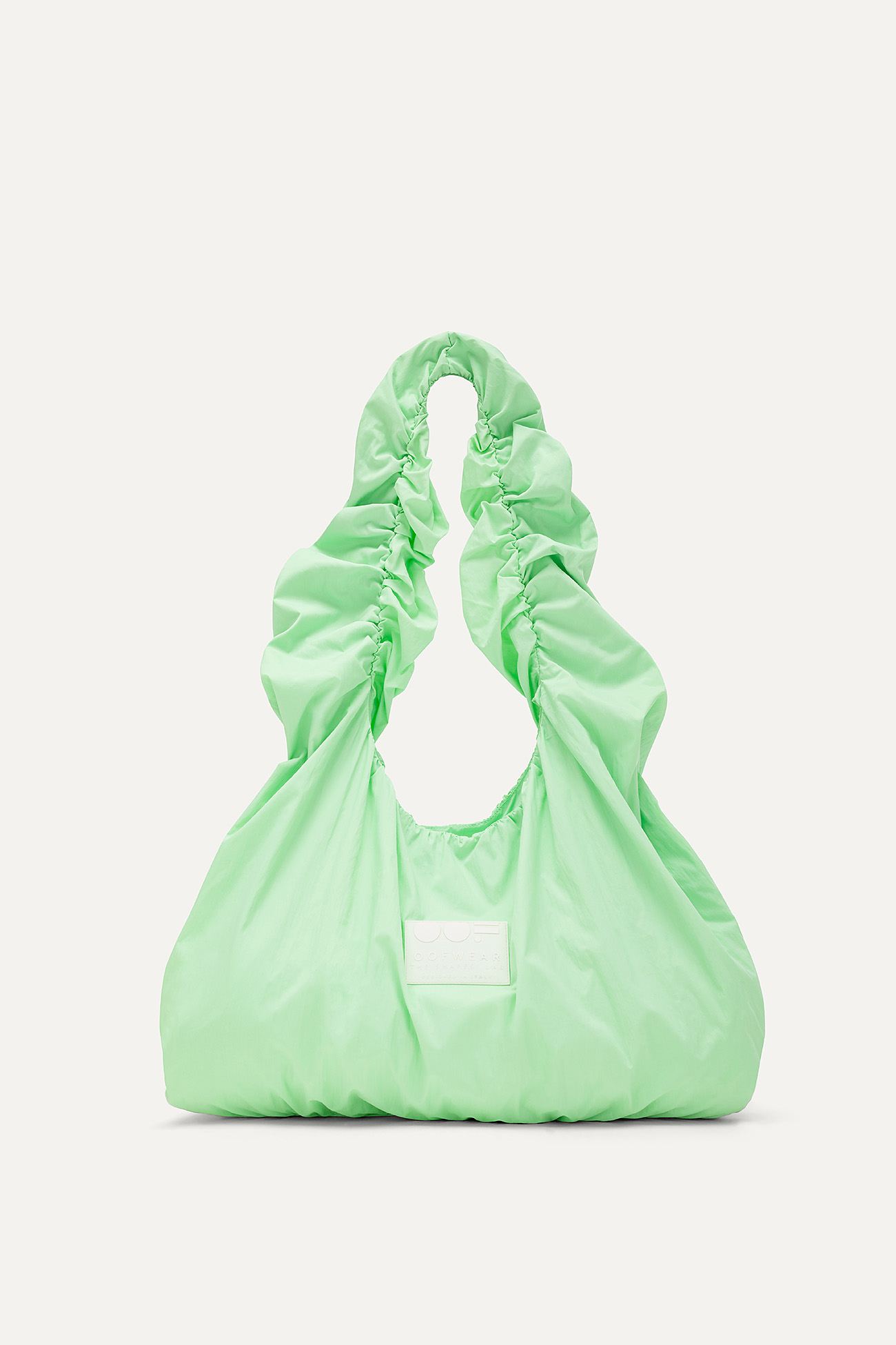 BORSA A SPALLA IN NYLON CRINCLE WATER REPELLENT 3079 - VERDE MENTA - OOF WEAR