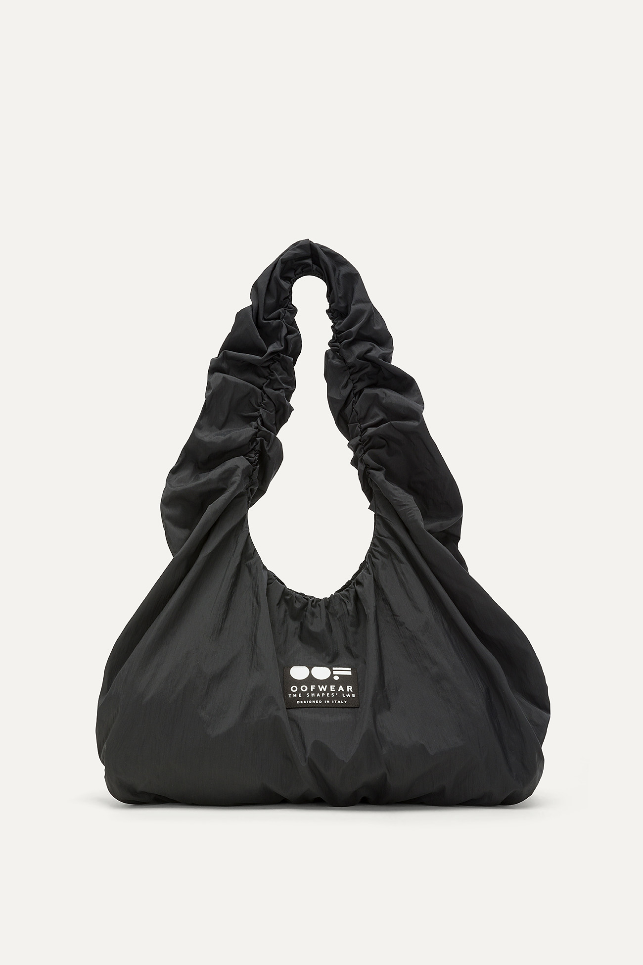BORSA A SPALLA IN NYLON CRINCLE WATER REPELLENT 3079 - NERO - OOF WEAR
