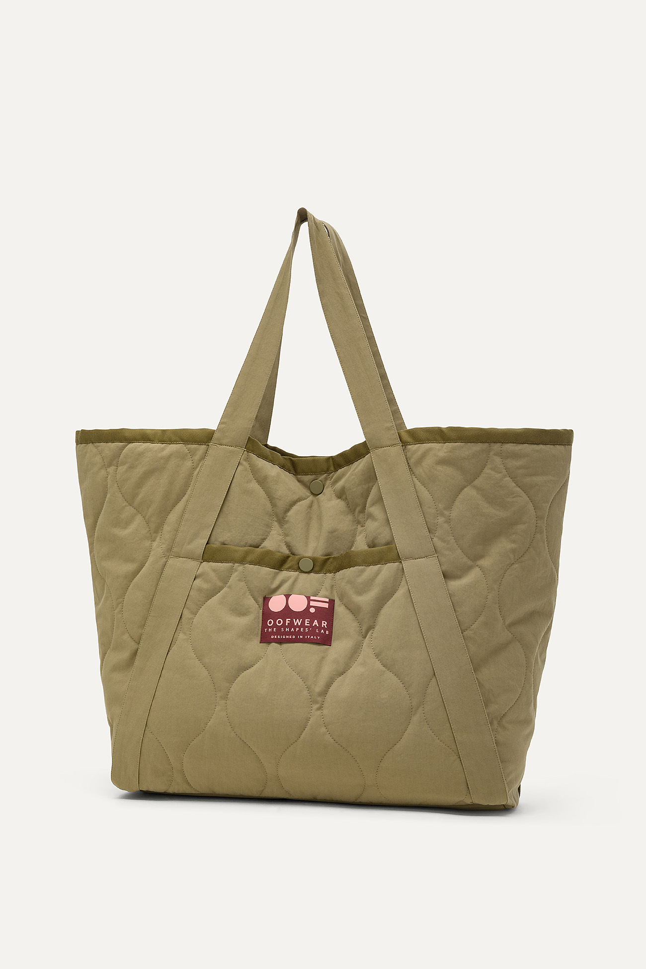 QUILTED COTTON SHOPPER BAG 3084 - MOSS GREEN - OOF WEAR