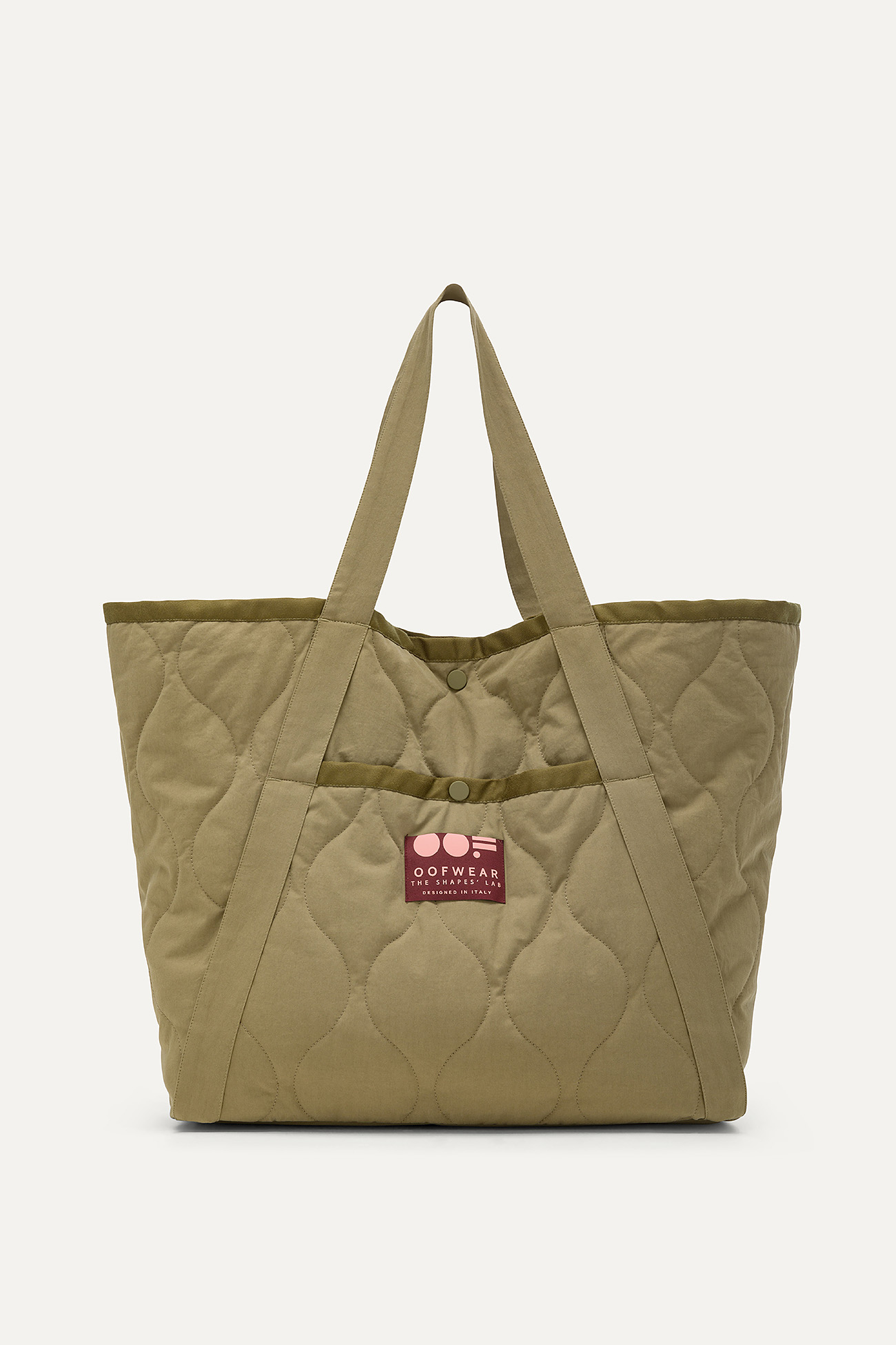 QUILTED COTTON SHOPPER BAG 3084 - MOSS GREEN - OOF WEAR