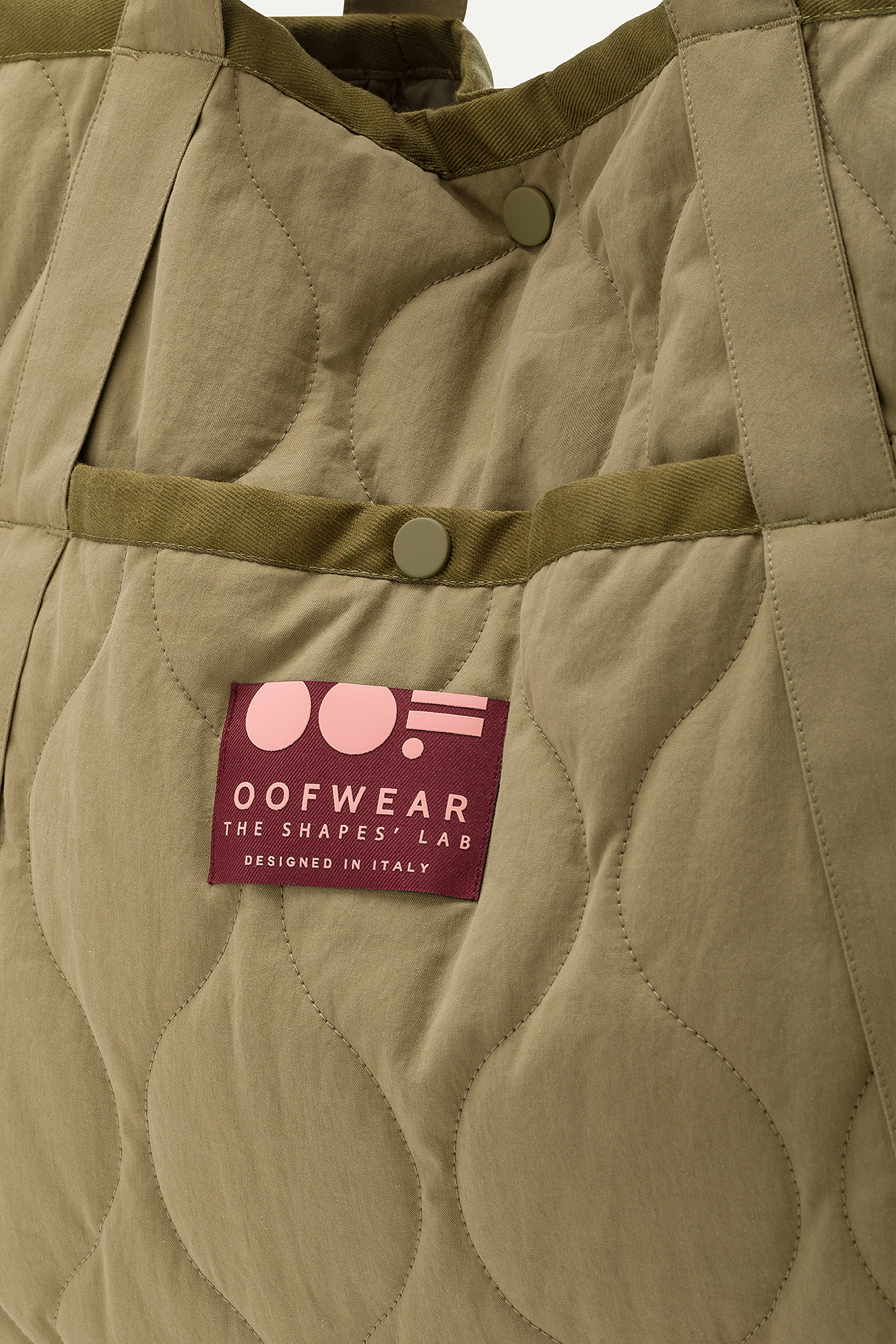 QUILTED COTTON SHOPPER BAG 3084 - MOSS GREEN - OOF WEAR