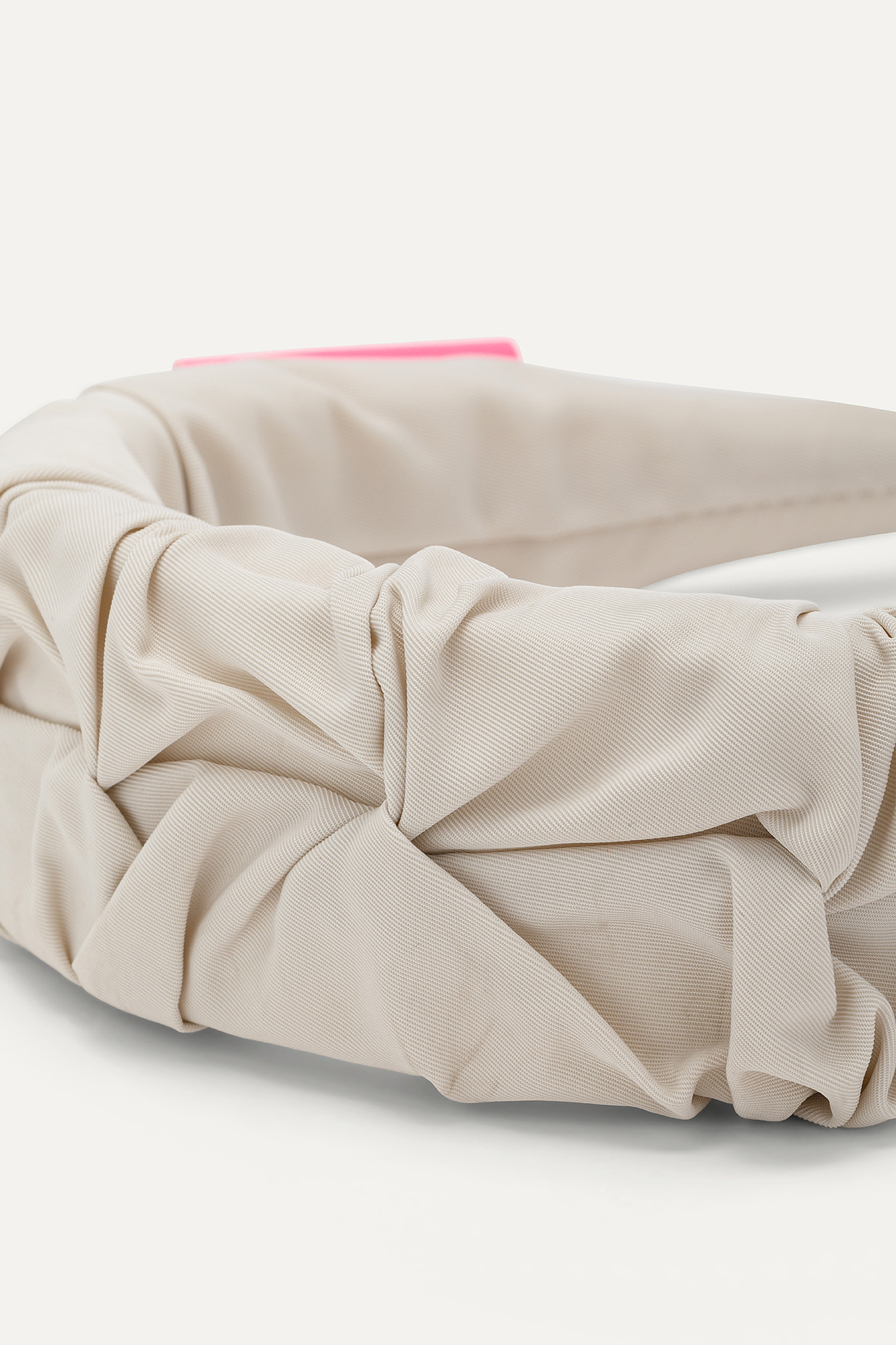 RUCHED NYLON MEMORY HEADBAND 2007 - CREAM - OOF WEAR