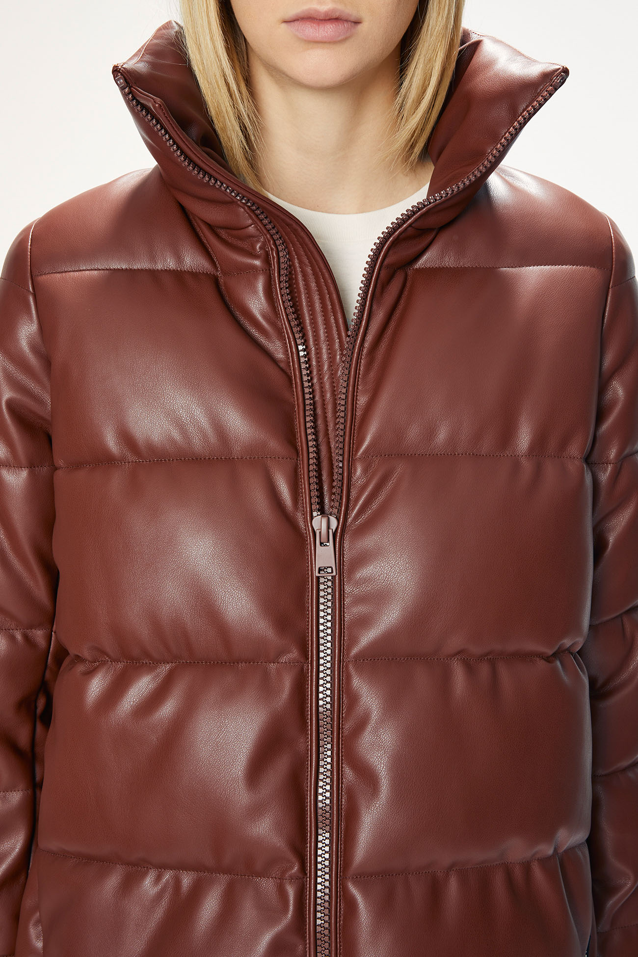 JACKET 9185 MADE IN ECO LEATHER - BURNT BROWN - OOF WEAR
