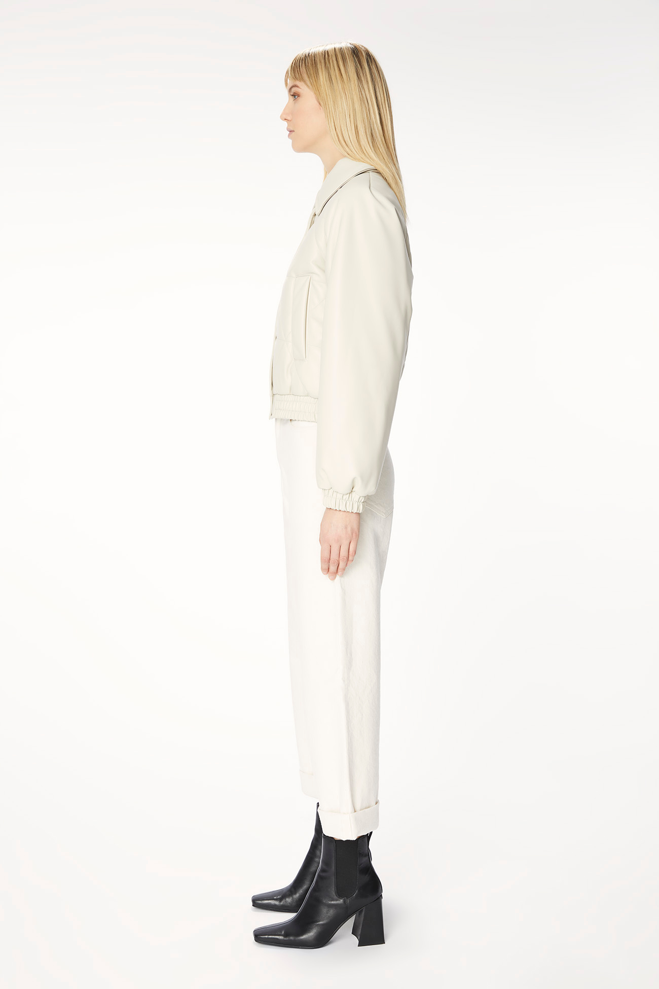JACKET 9201 MADE IN ECO LEATHER - NATURAL WHITE - OOF WEAR