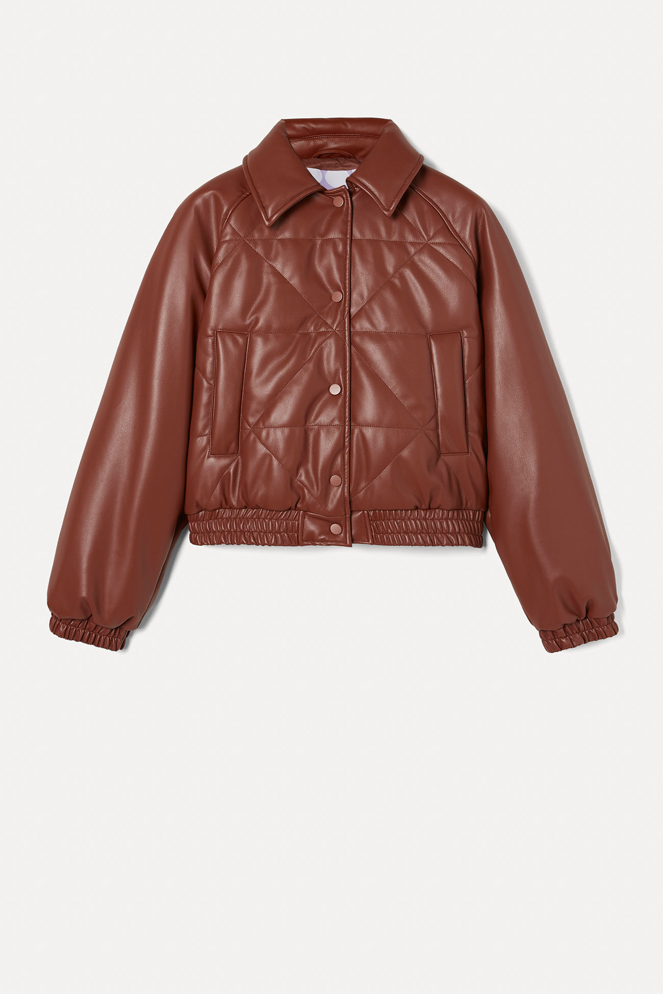 JACKET 9201 MADE IN ECO LEATHER - BURNT BROWN - OOF WEAR
