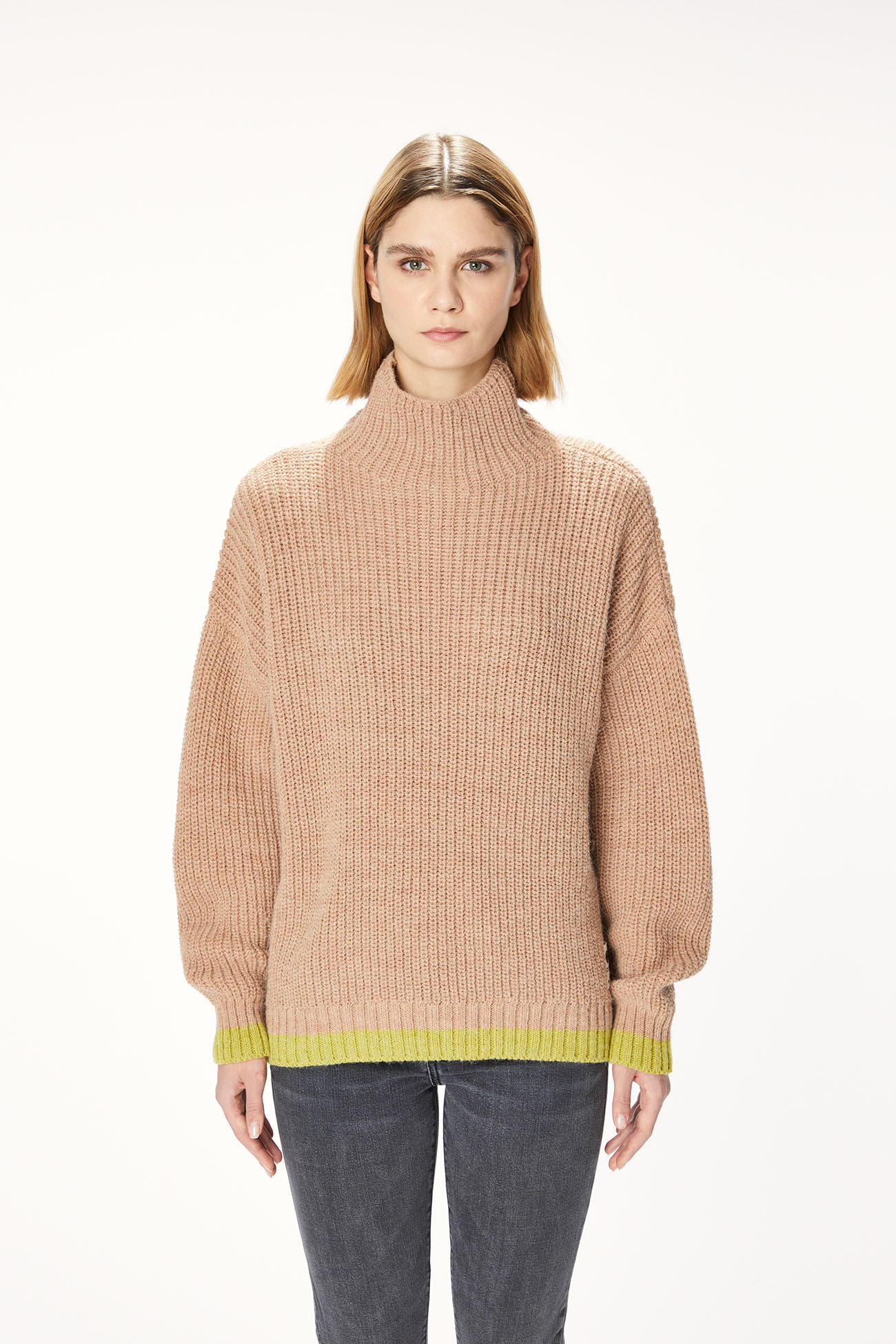 SWEATER 4043 MADE IN PLAIN KNITTED WOOL - BLUSH ROSE - OOF WEAR