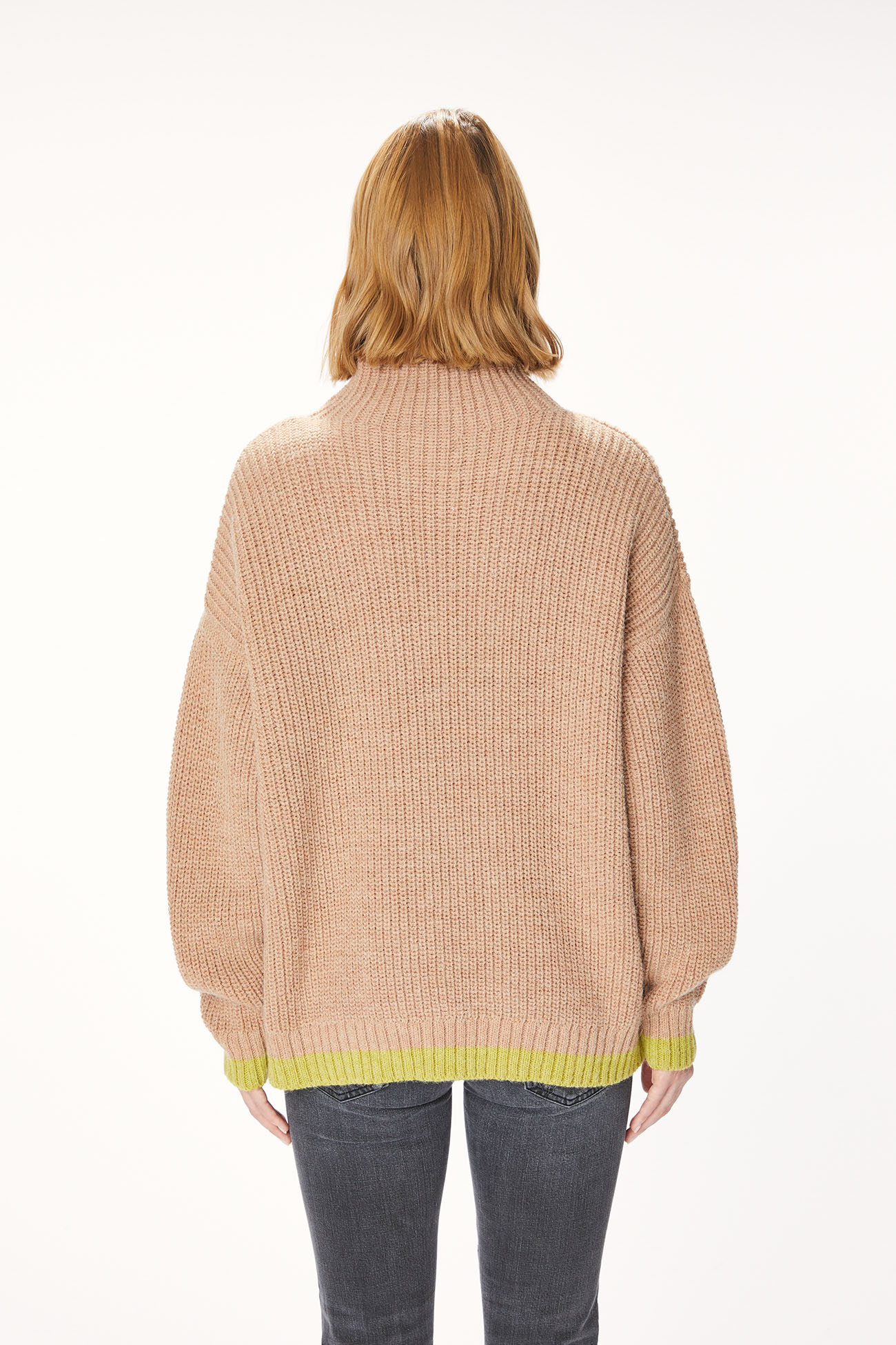 SWEATER 4043 MADE IN PLAIN KNITTED WOOL - BLUSH ROSE - OOF WEAR