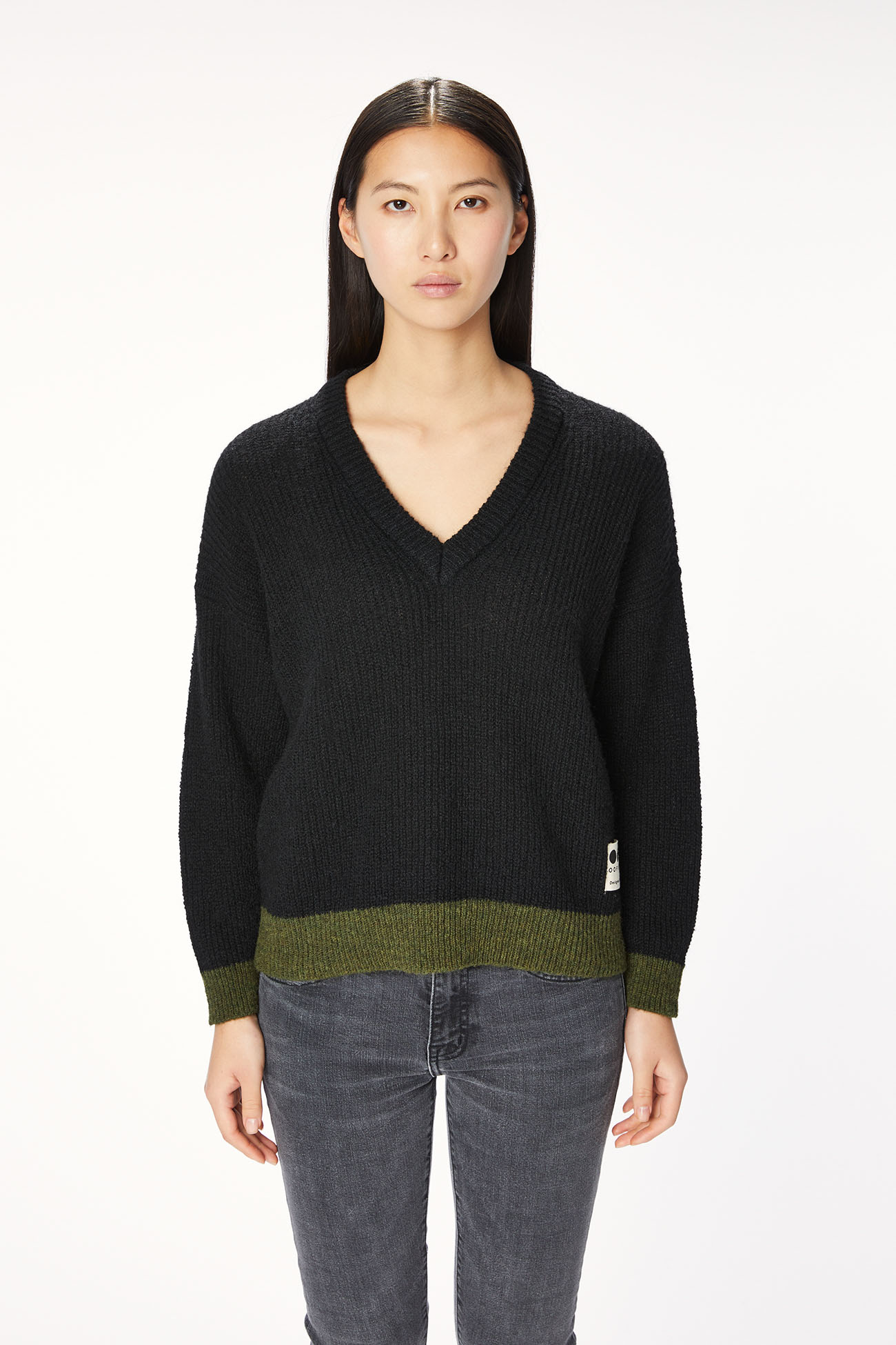 SWEATER 4046 MADE IN MOHAIR PLAIN - BLACK - OOF WEAR