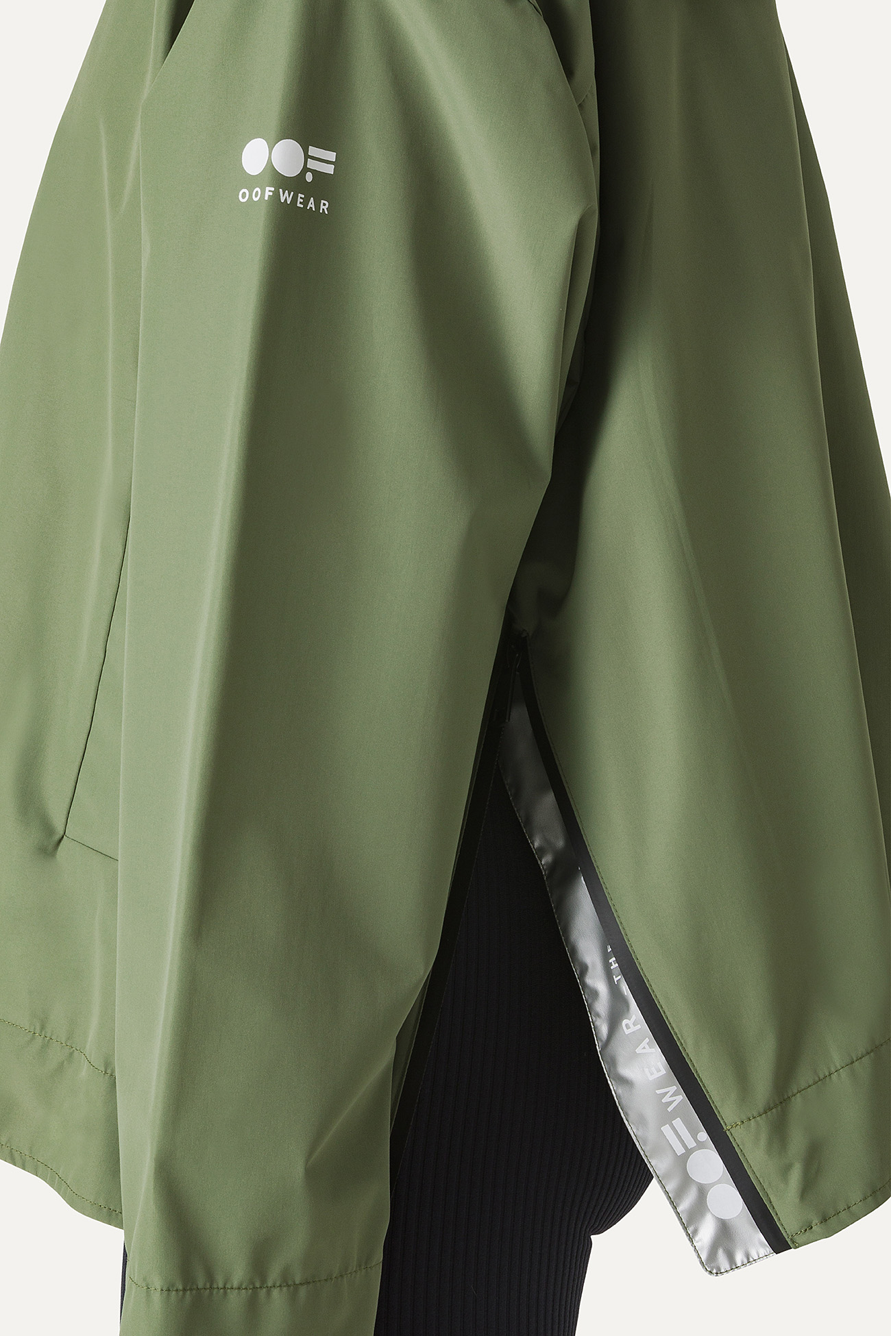 SHORT NYLON JACKET WITH SILVER LINING 9214 - OLIVE GREEN - OOF WEAR