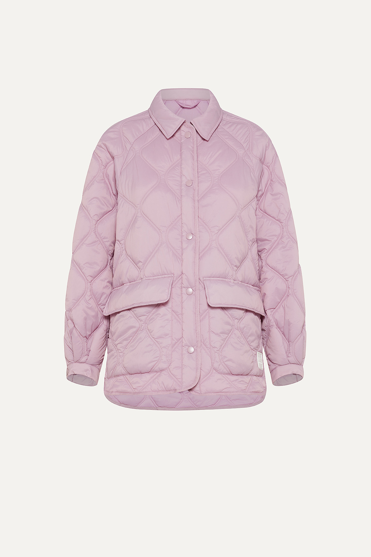 OVERSIZE SHACKET IN QUILTED LIGHT NYLON 9222 - PINK - OOF WEAR