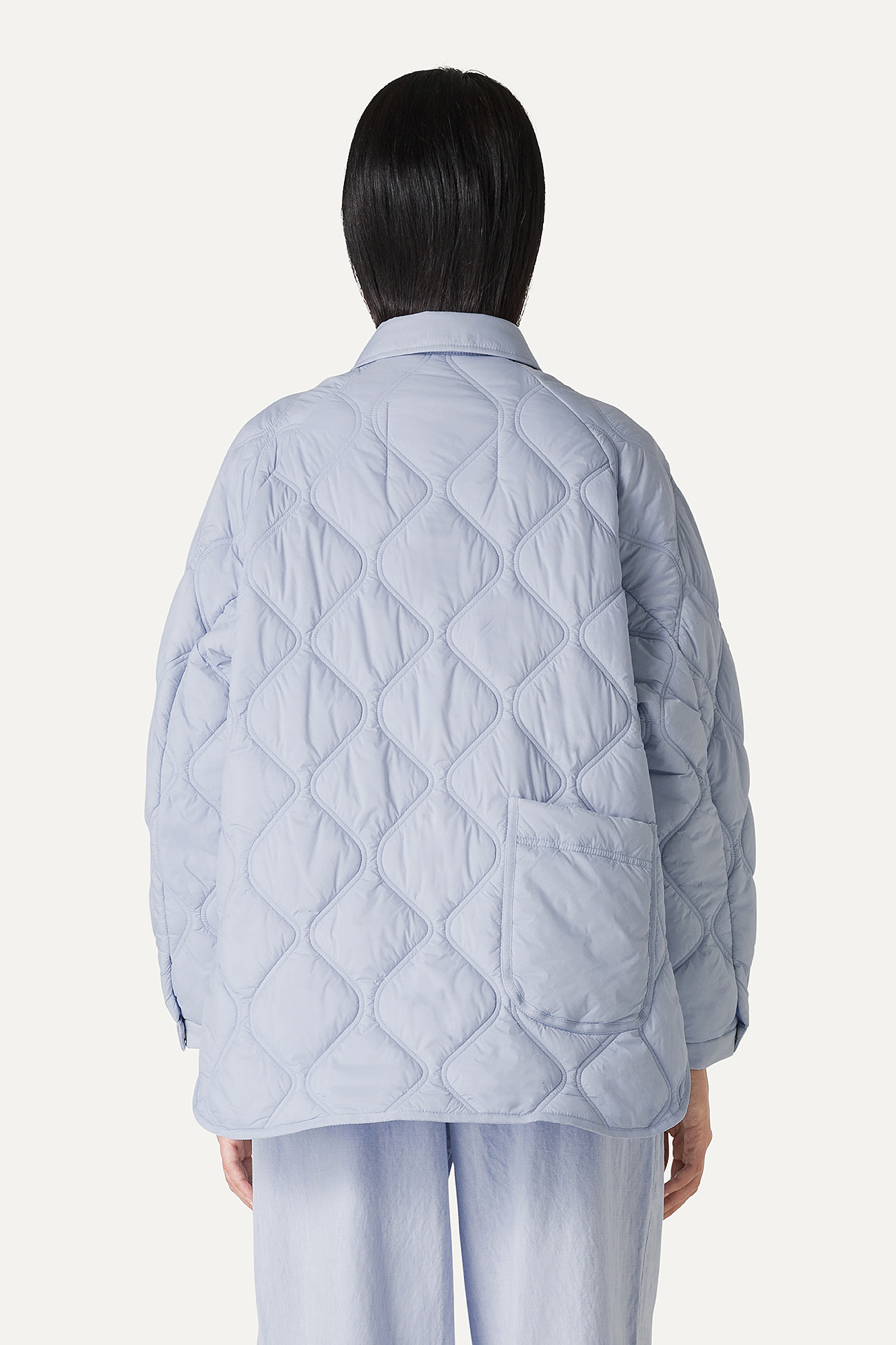 OVERSIZE JACKET IN QUILTED LIGHT NYLON 9222 - SKY BLUE - OOF WEAR