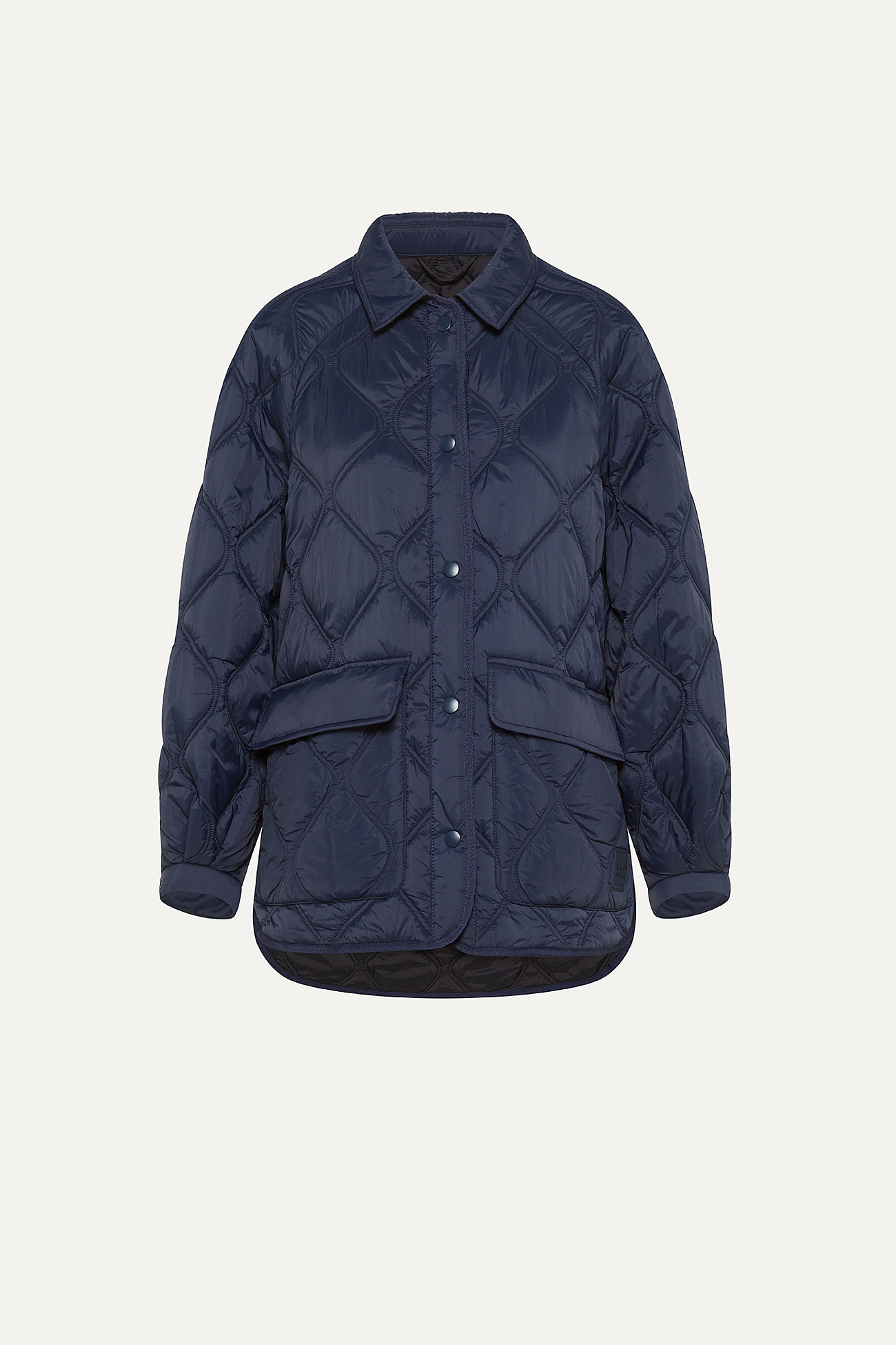 OVERSIZE JACKET IN QUILTED LIGHT NYLON 9222 - MIDNIGHT BLUE - OOF WEAR